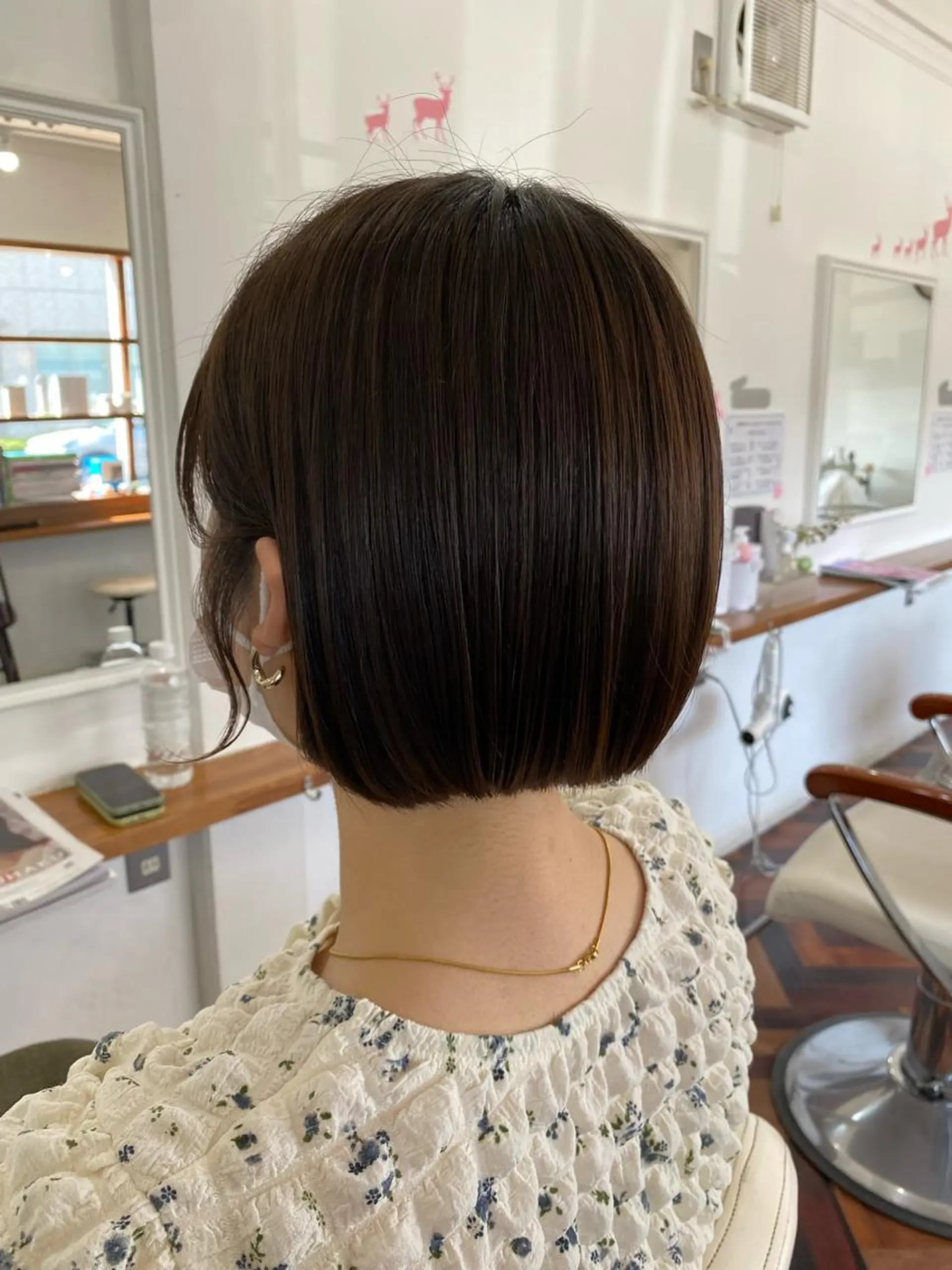 ショート 切りっぱなしボブ ボブ 顔周りカット Kazaoka Saraのヘアスタイル