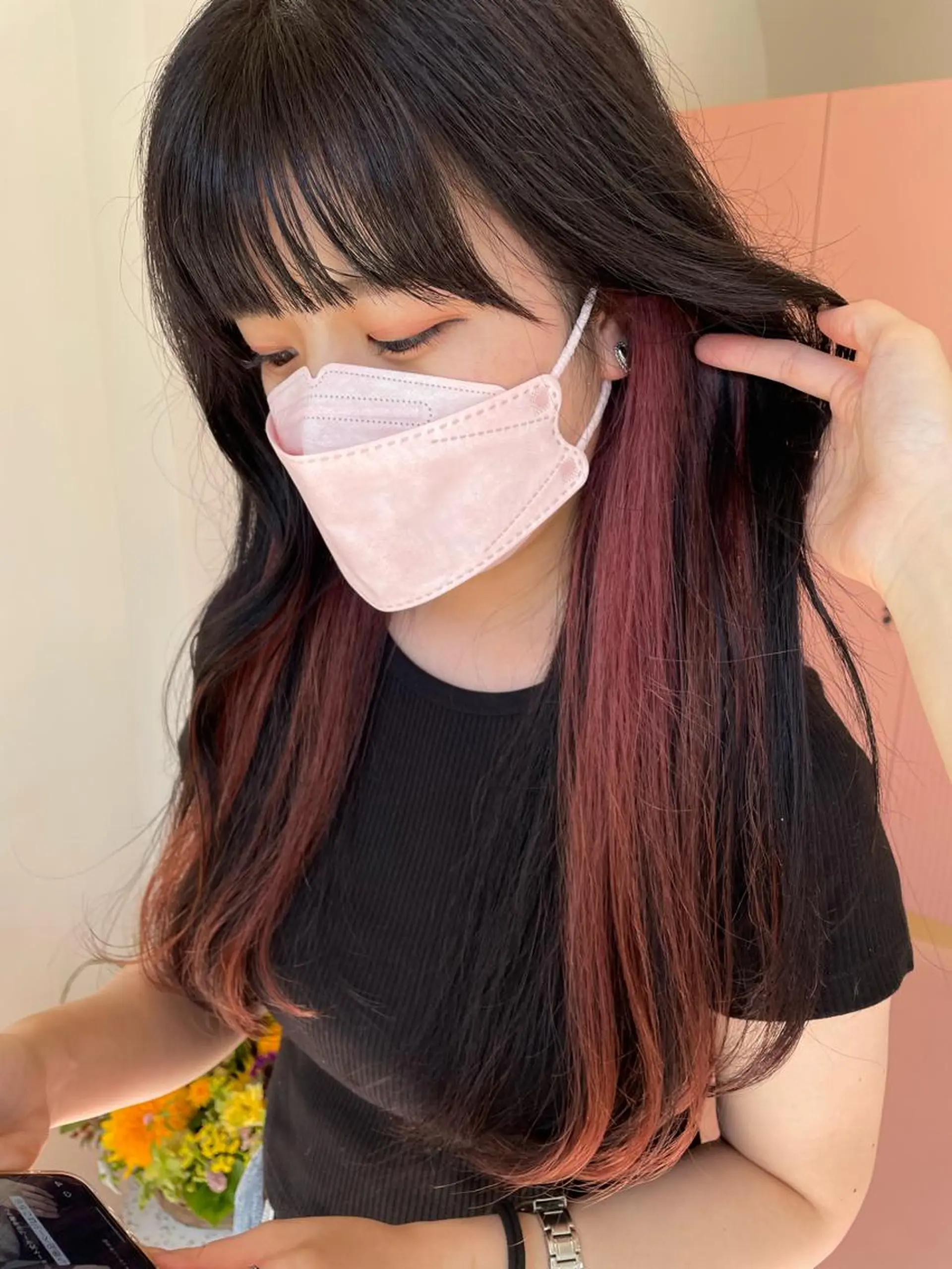 ロング カラー インナーカラー karin/インナー カラー/北名古屋市のヘアスタイル