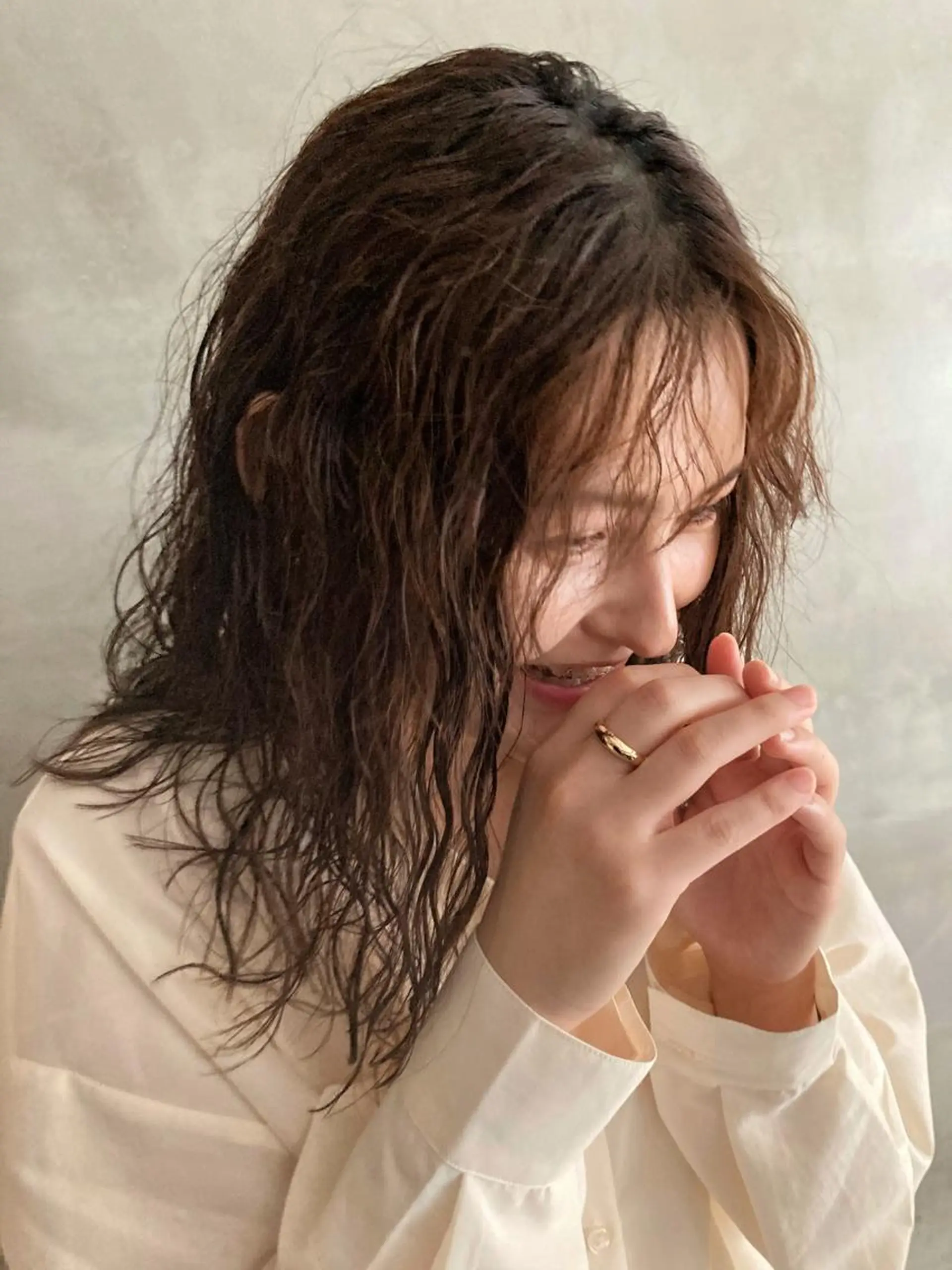 ロング パーマ 🛑柔らか透明感 カラー🛑大谷のヘアスタイル