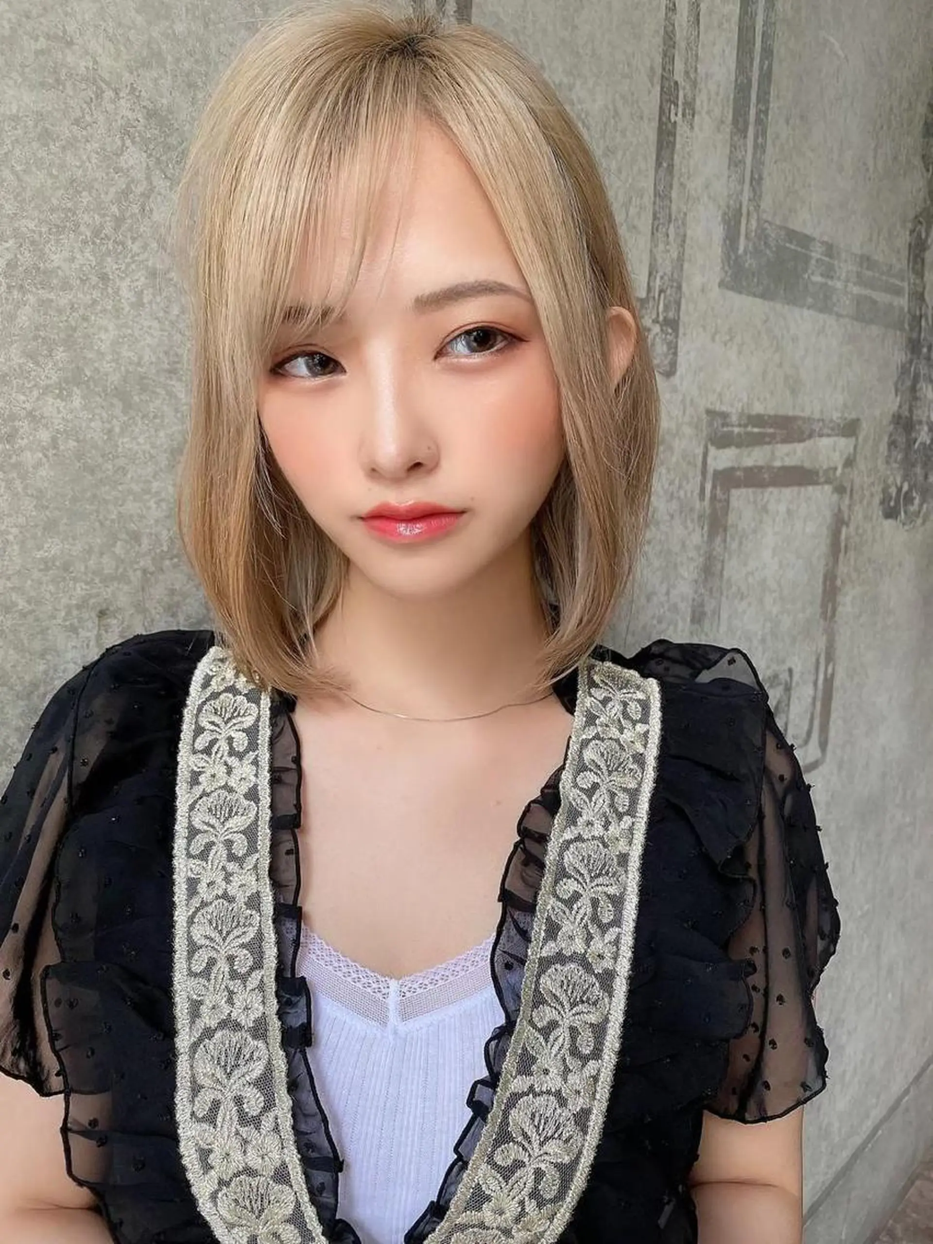 ミディアム カラー バレイヤージュ ブリーチ ケアブリーチ ダブルカラー グラデーションカラー 美髪/カラー 美容院🌈渡辺隼也のヘアスタイル