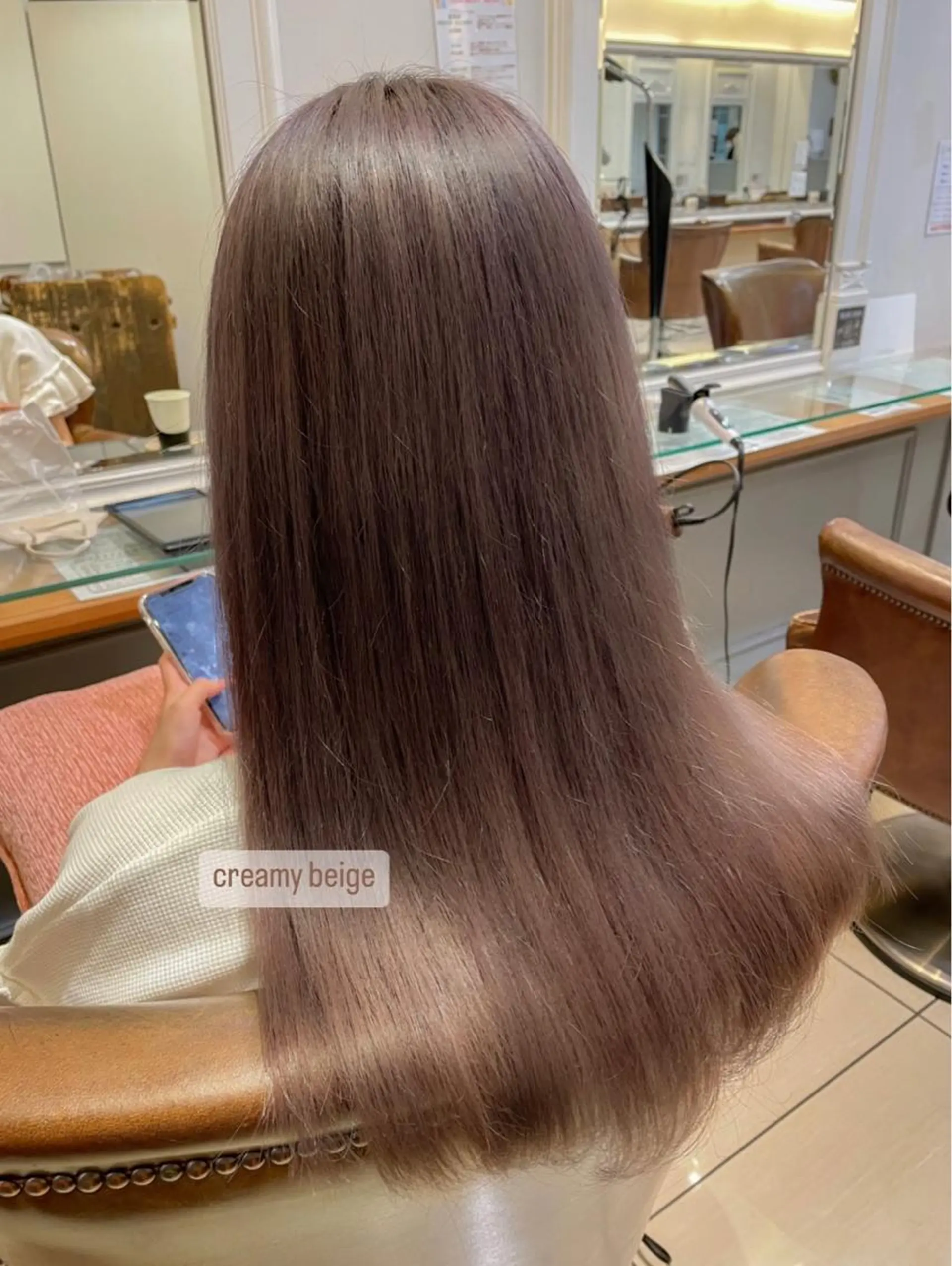 ロング カラー ベージュカラー ボブ ブリーチ/miinaのヘアスタイル
