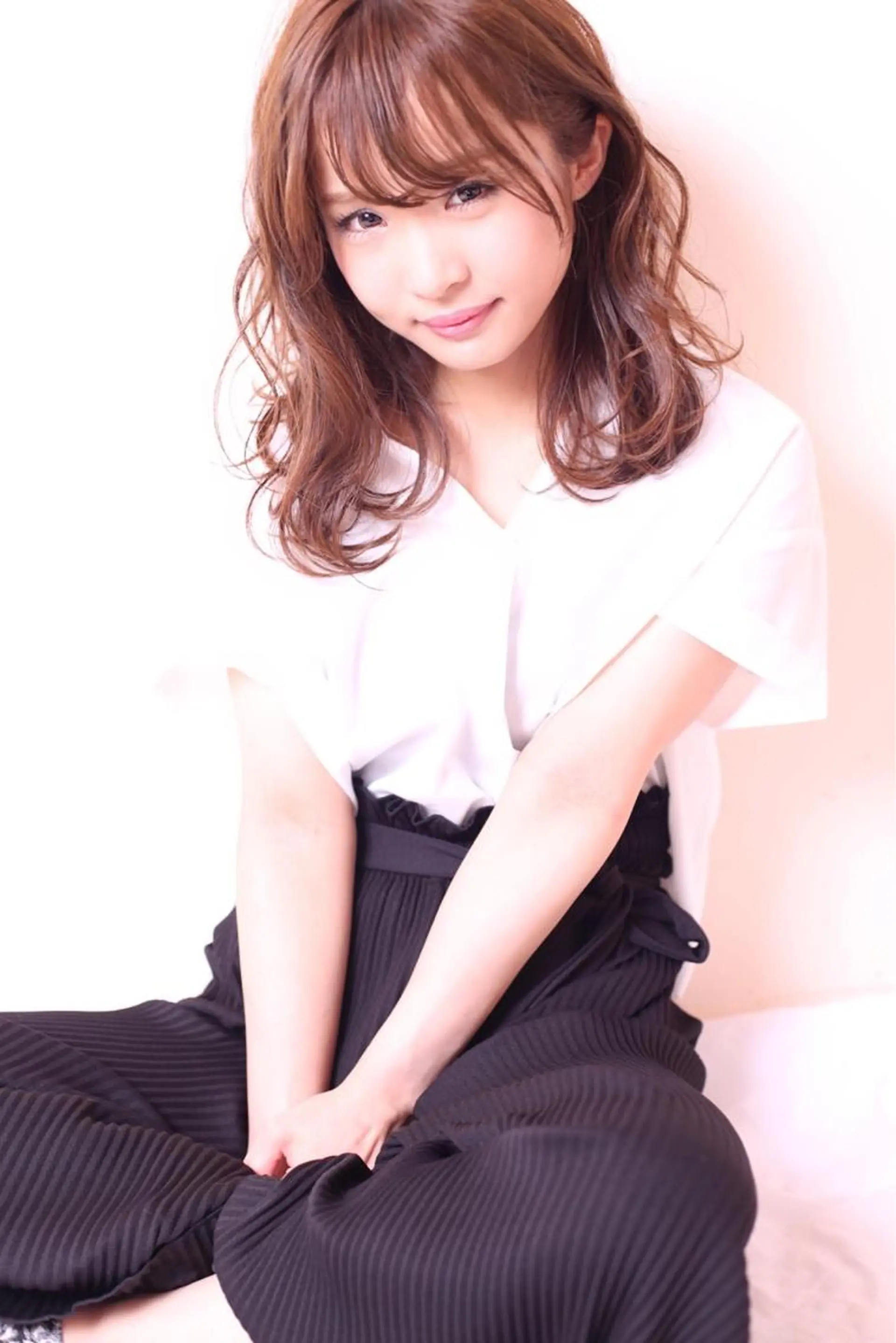 ロング カラー 服部 樹季のヘアスタイル