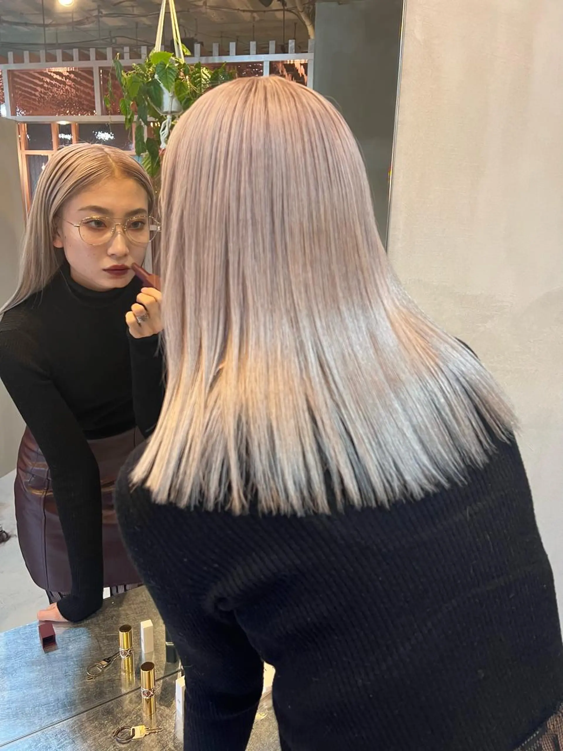 ロング ヘアカラー トリートメント ブリーチ/ハイトーン レイヤー/Maanaのヘアスタイル