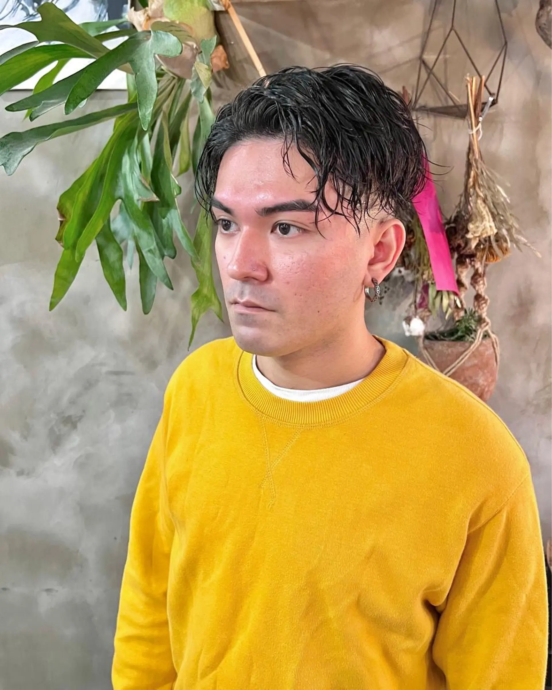 ショート パーマ メンズ カット 木村陸弥 似合わせ 透明感カラー🌿のヘアスタイル