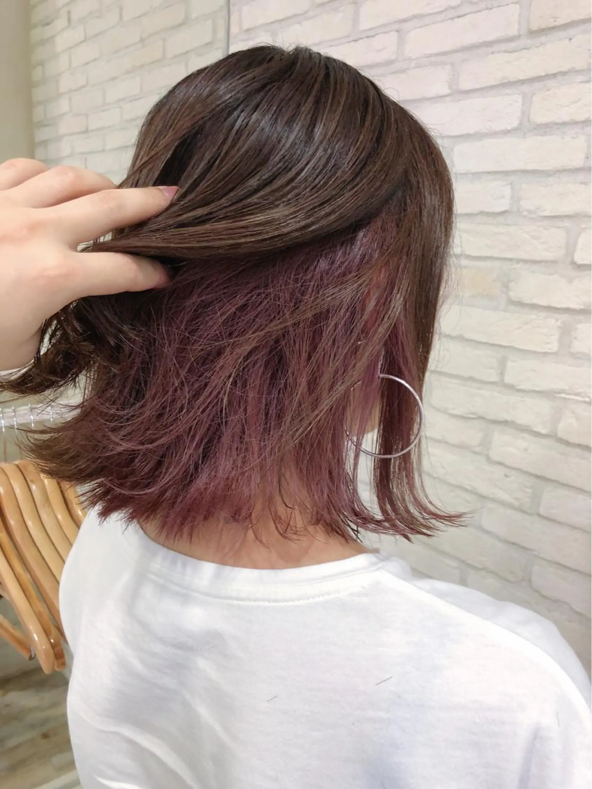 ミディアム カラー ピンクカラー HAUS 片山みほのヘアスタイル