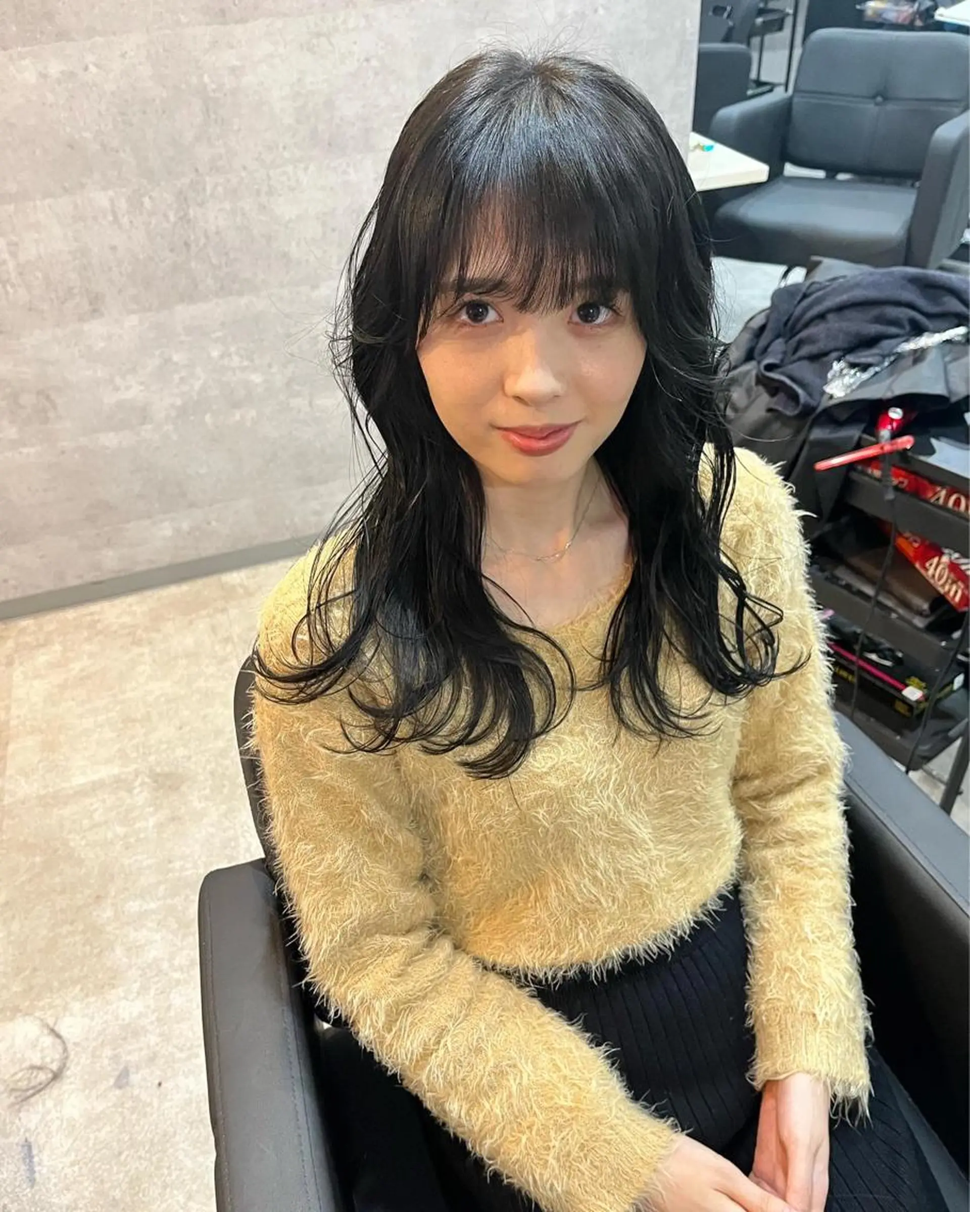 ミディアム カラー パーマ ヘアアレンジ ネイル マツエク・マツパ ダブルカラー 新宿のヘアスタイル