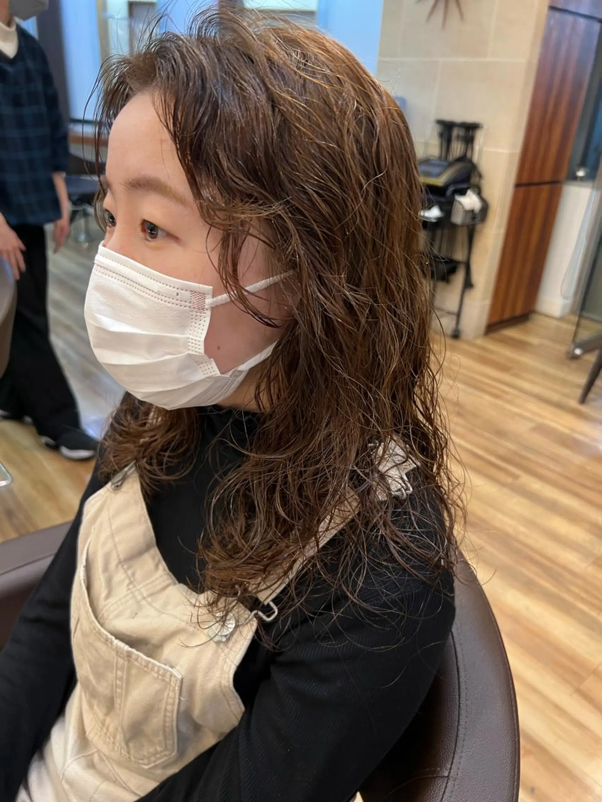 セミロング パーマ セミロングパーマ しみず さくら🌸のヘアスタイル