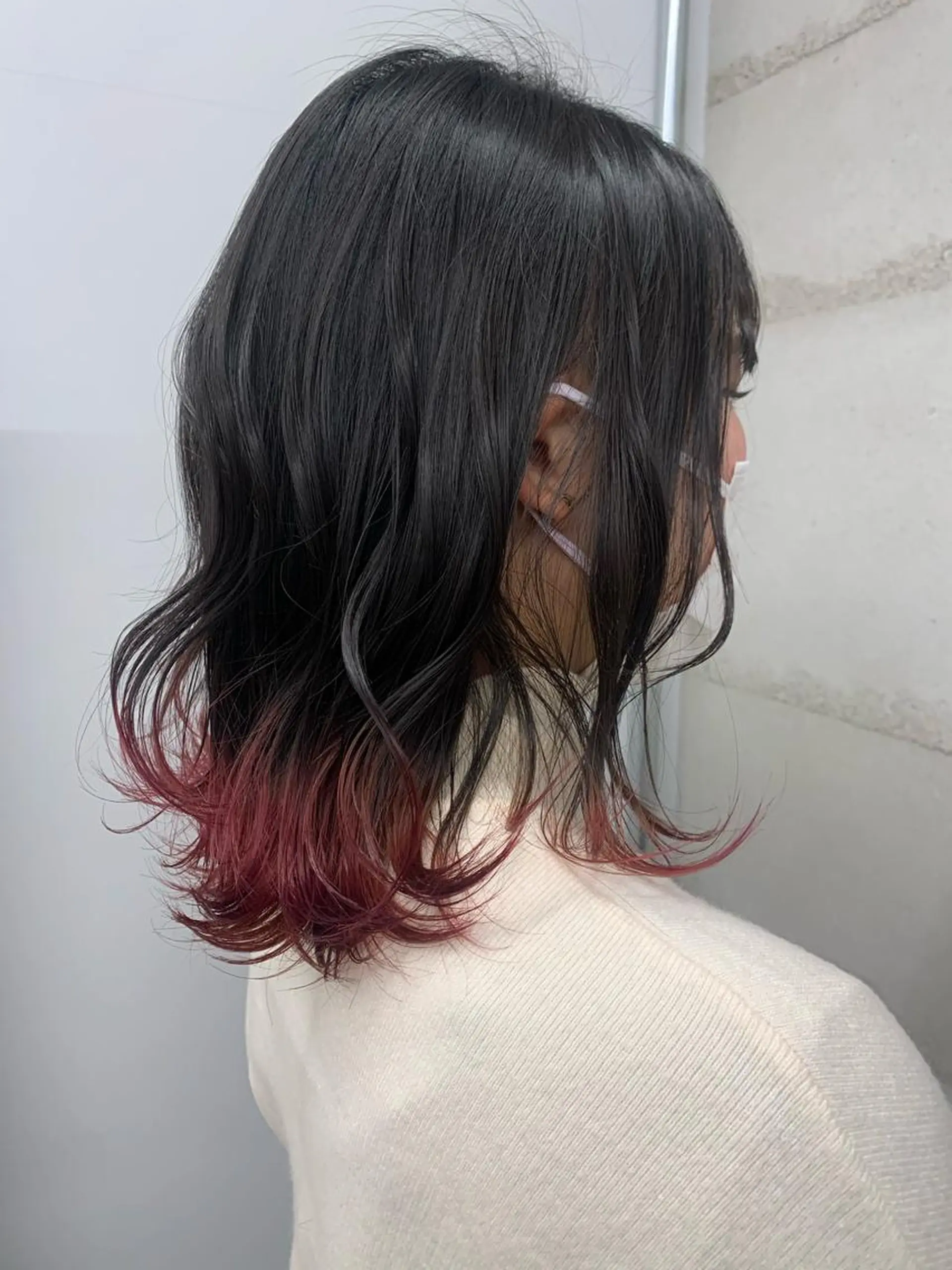 ミディアム カラー 透明感/オリーブ/ グレージュ/YUKAのヘアスタイル