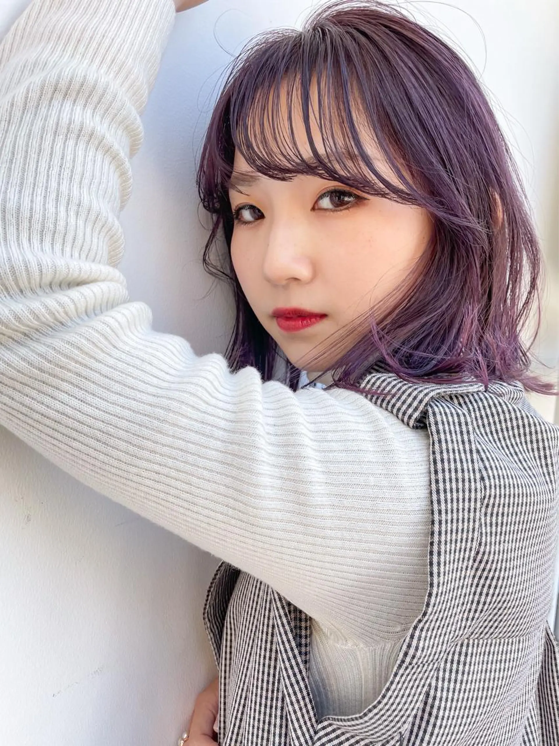 セミロング カット ヘアカラー トリートメント nessヤマサキ リュウタのヘアスタイル