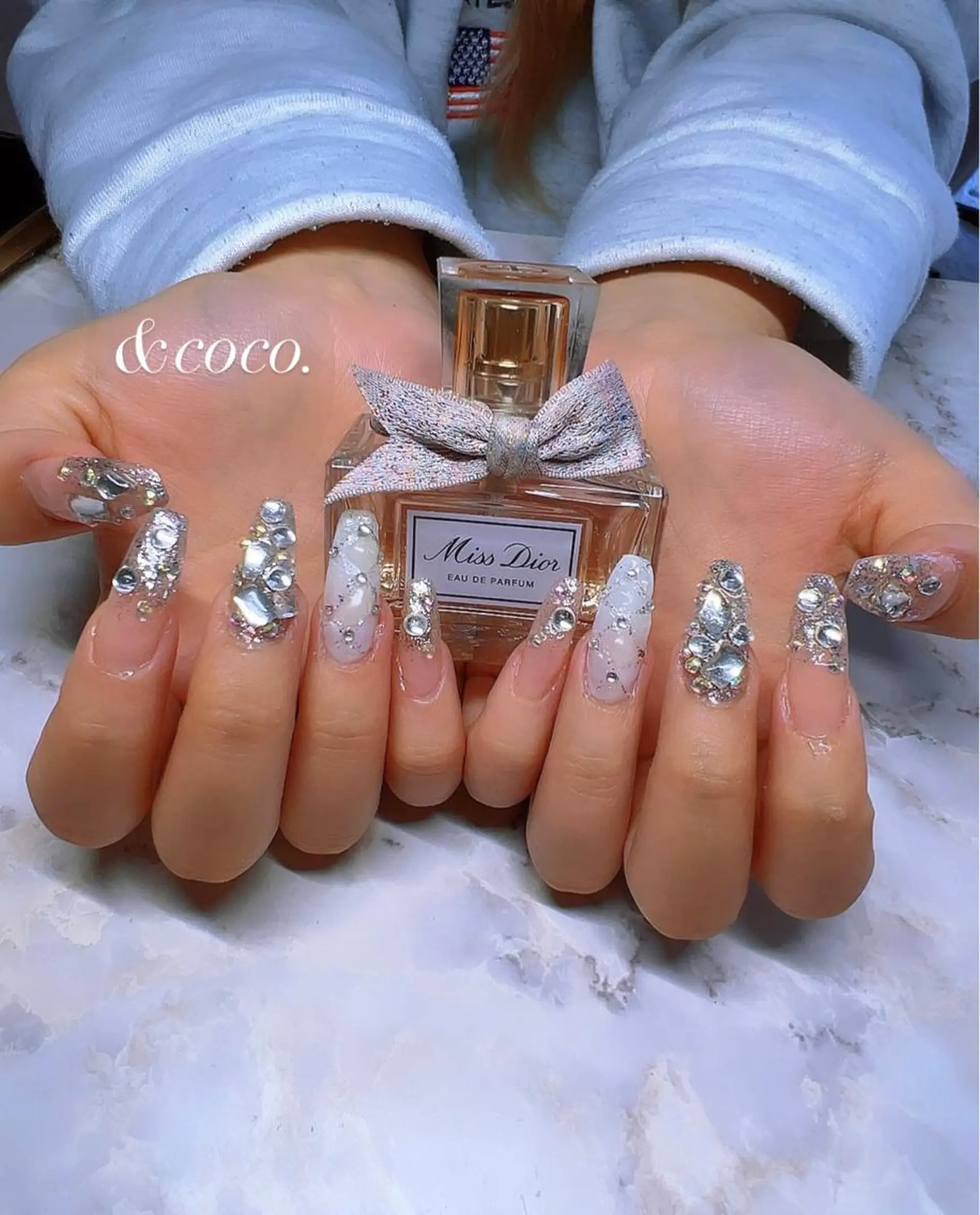 ネイル 長さ出し ＆coco.所属・＆ coco.のネイルデザイン