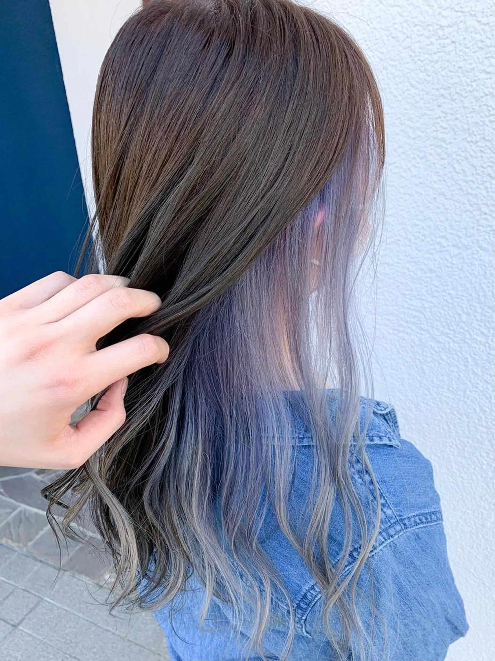 ロング カラー ヘアアレンジ インナーカラー シルバー men’s salon NOA solte. 【メンズサロン ノアソルテ】所属・メンズパーマ職人 加藤 弘貴のヘアスタイル