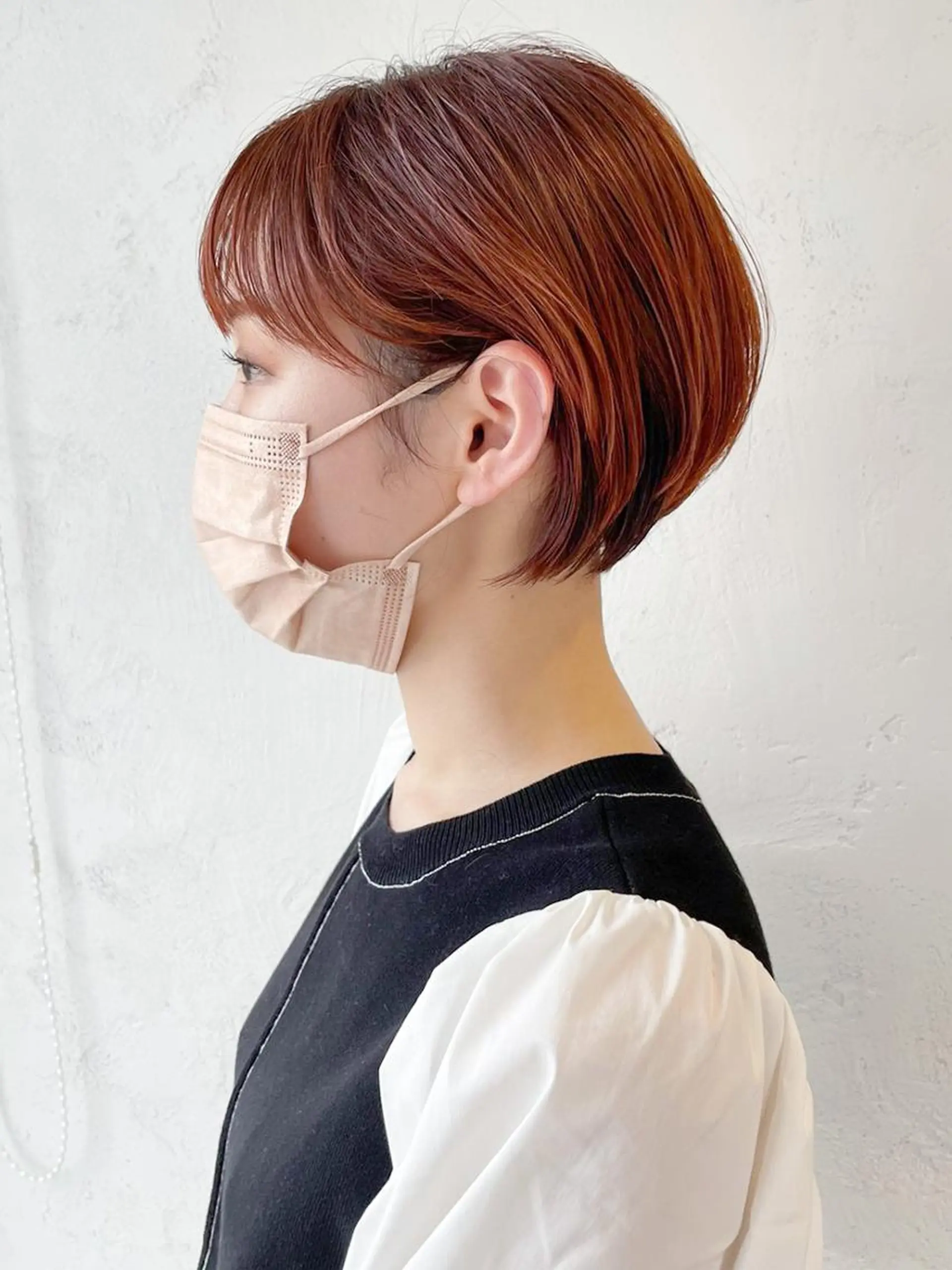 ショート カラー パーマ ヘアアレンジ レッドカラー ショートヘア カット ヘアカラー トリートメント ITbyALBUM 八王子店のヘアスタイル