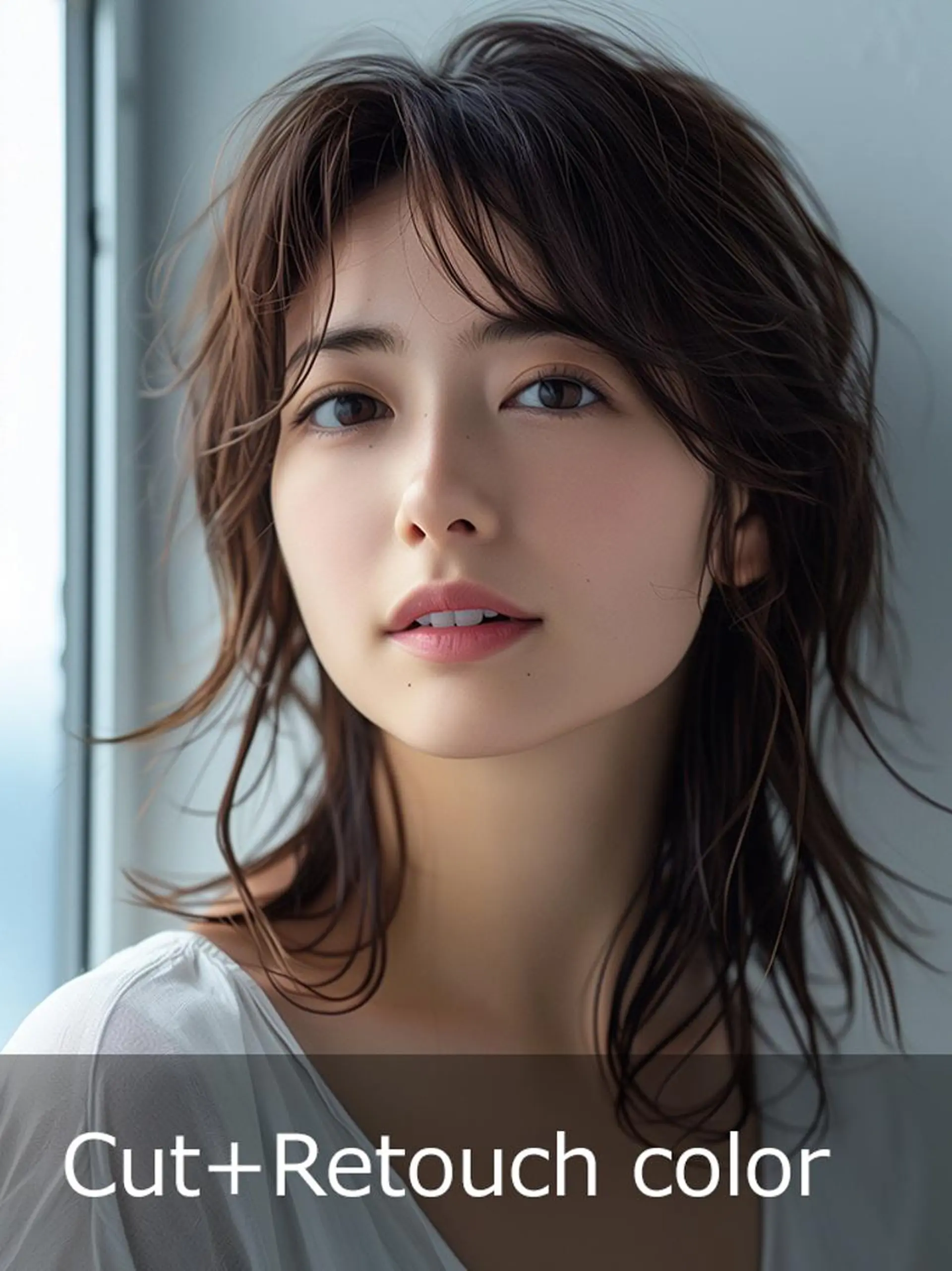 ミディアム 岡戸 颯良のヘアスタイル