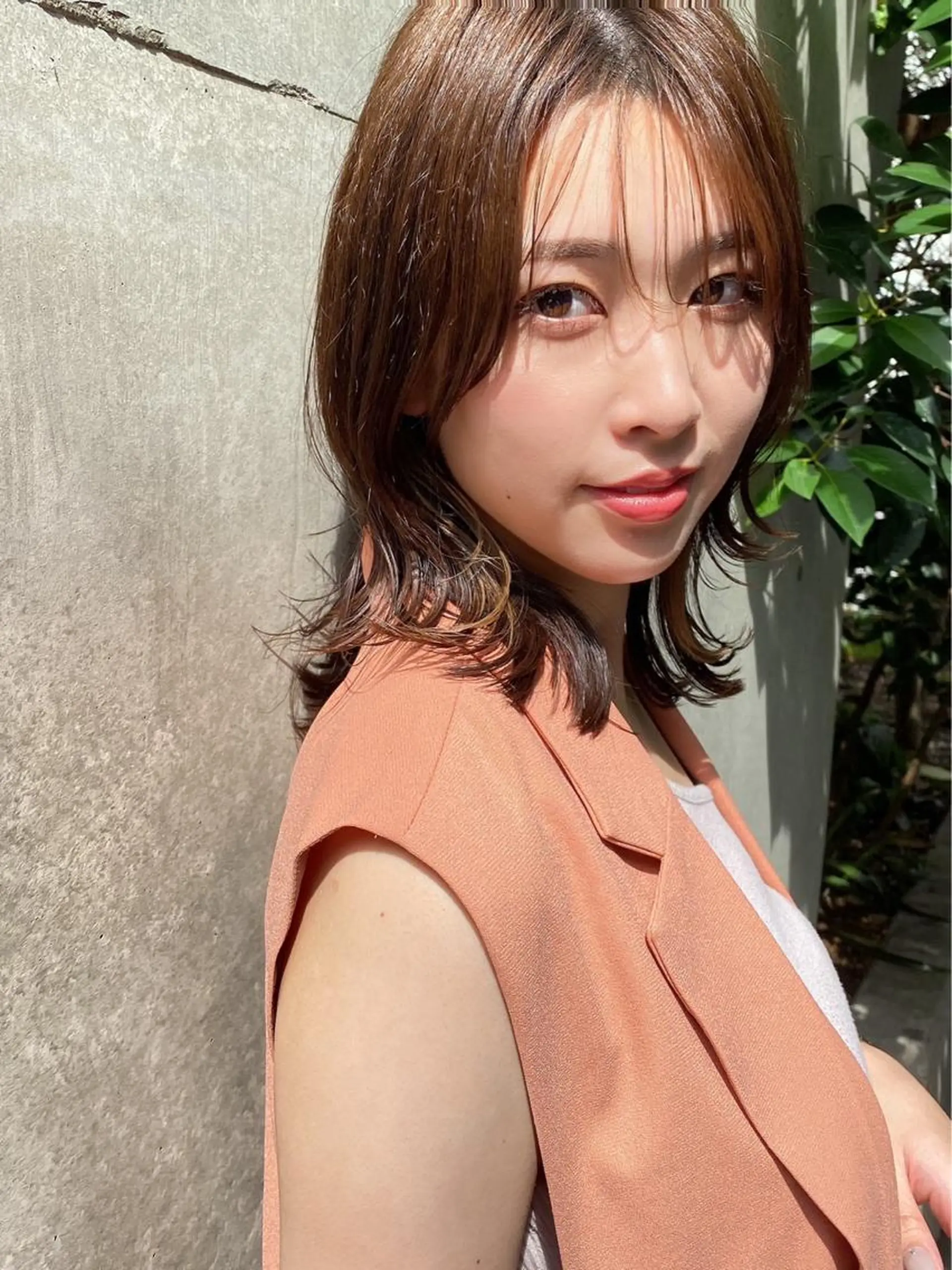 ミディアム カット ヘアカラー トリートメント ✨色持ちの良い艶 カラー✨蟹江真世のヘアスタイル