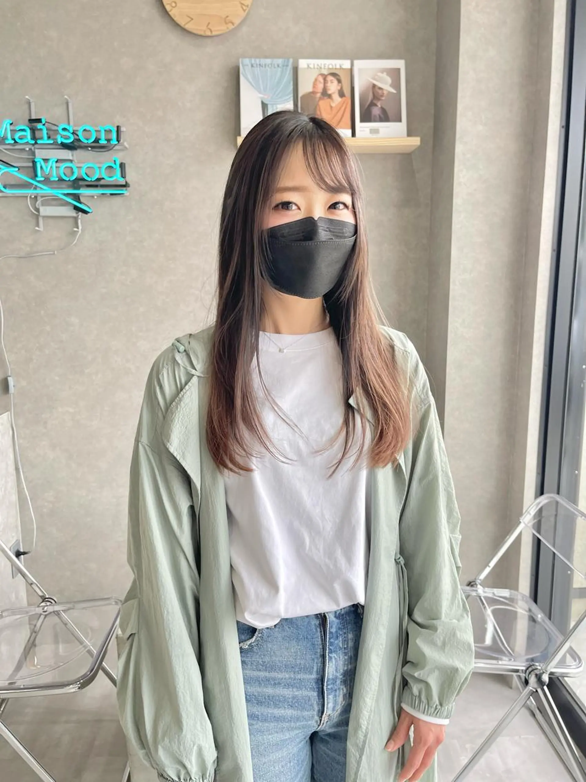 ロング カラー カット ヘアカラー トリートメント mood tatemachiのヘアスタイル