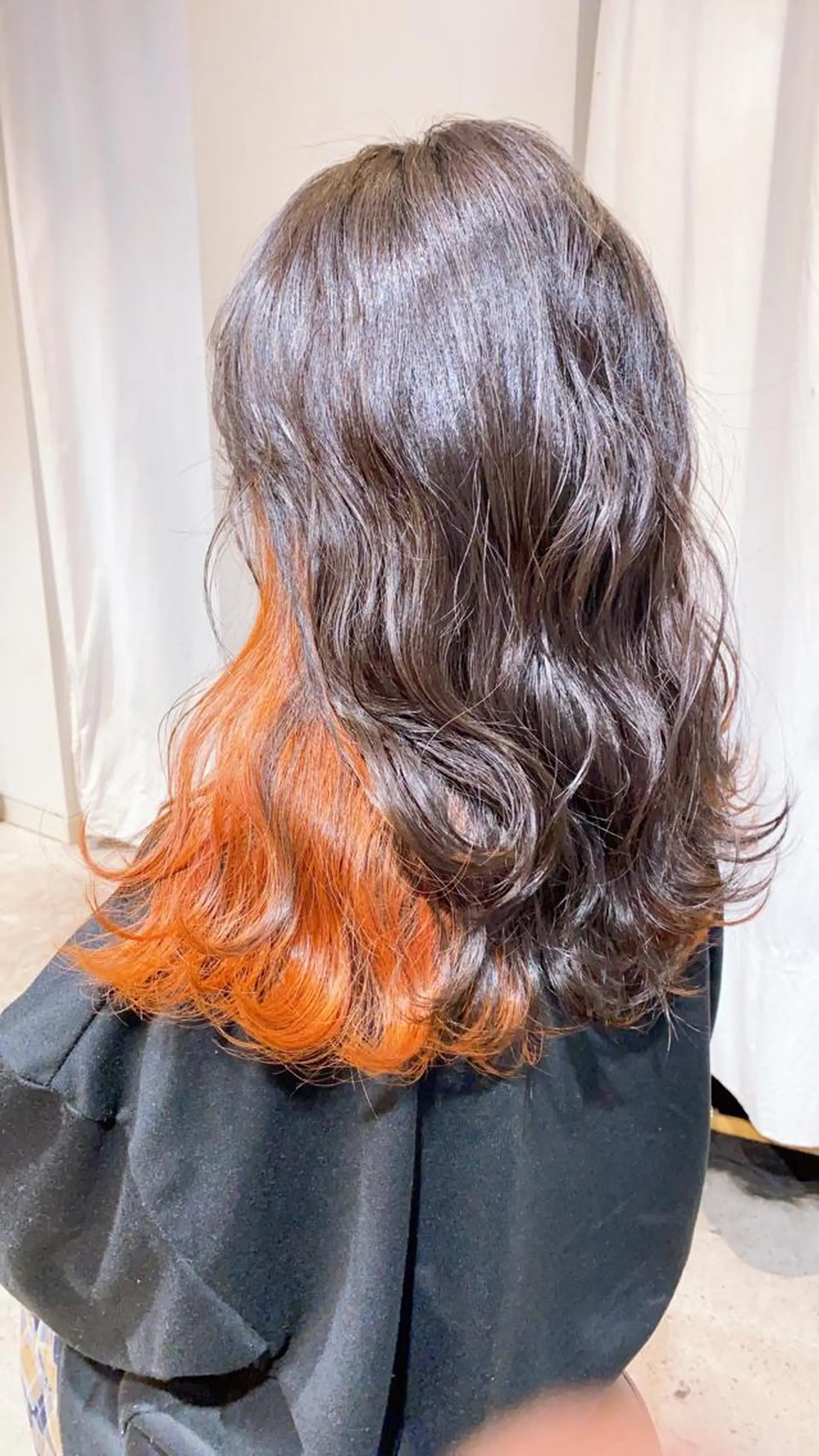 ロング ショートボブ アッシュ ボブ 外国人風カラー ハイライト ヘアカラー メンズツイスパ ショートフクヤマシンのヘアスタイル