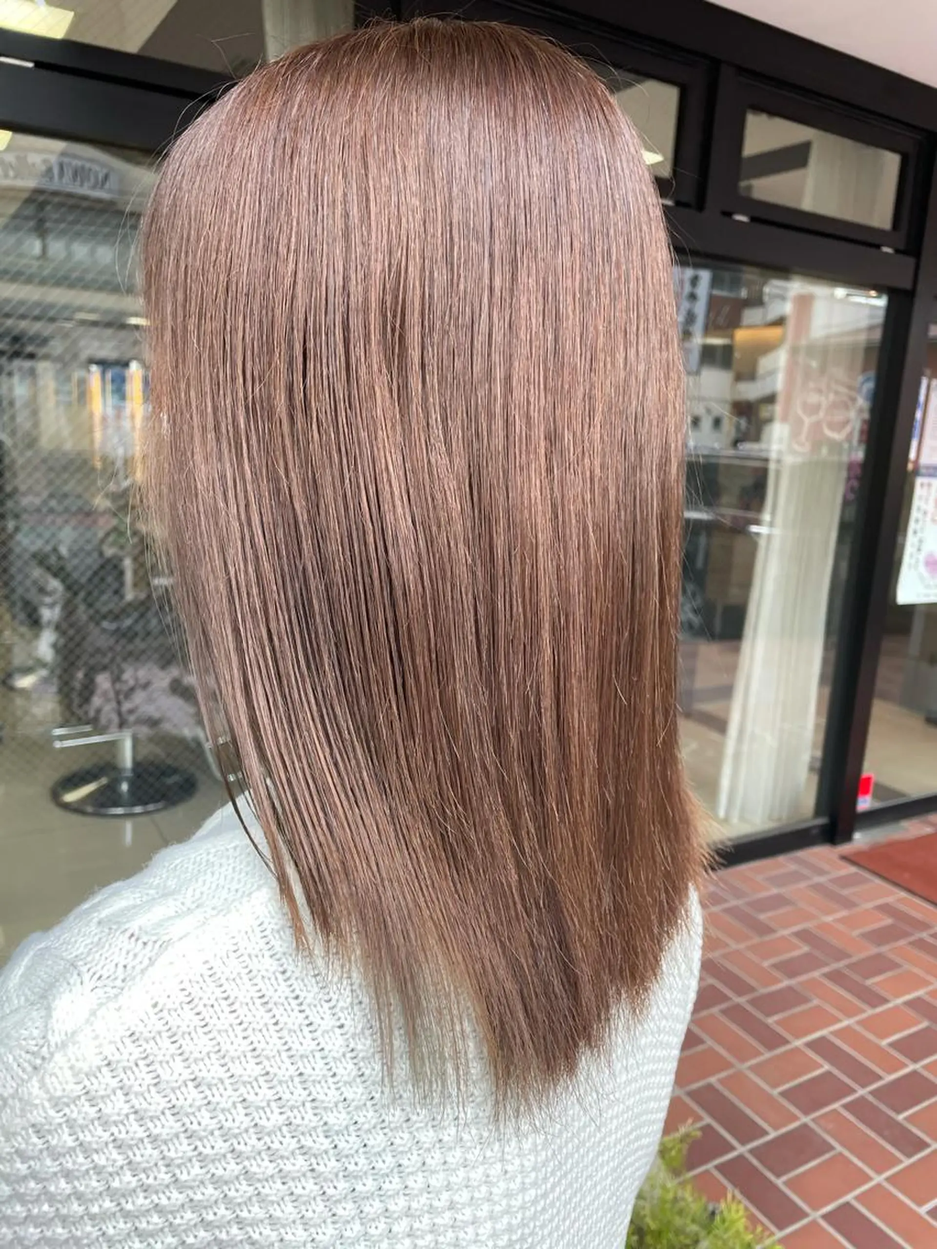 セミロング カラー ベージュカラー ブリーチ 透明感カラー ブリーチなしカラー ボブ/インナーカラー /眉毛/Miyuのヘアスタイル