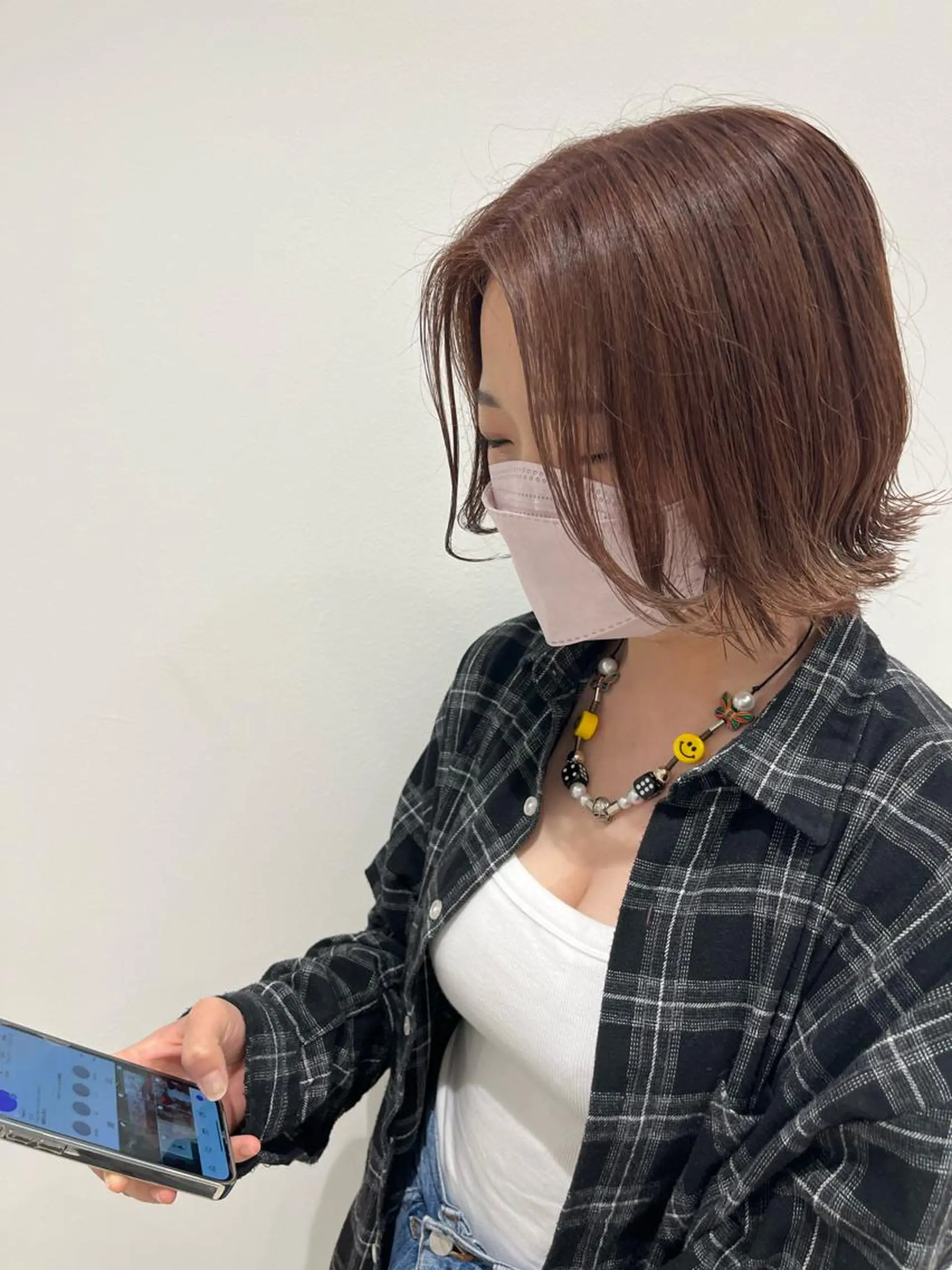 ショート カラー ブラウンカラー ピンクカラー ピンクブラウン ヘアカラー 🐺ウルフ× ハイトーン🐺MOEのヘアスタイル