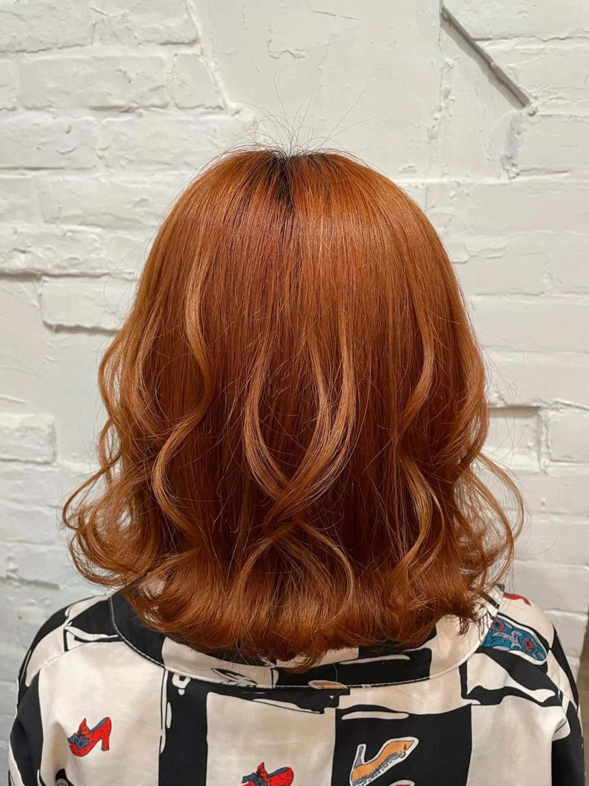 ミディアム カラー オレンジ ヘアカラー トリートメント 【ピンク/韓国ヘア/ ヘアセット】亜海のヘアスタイル