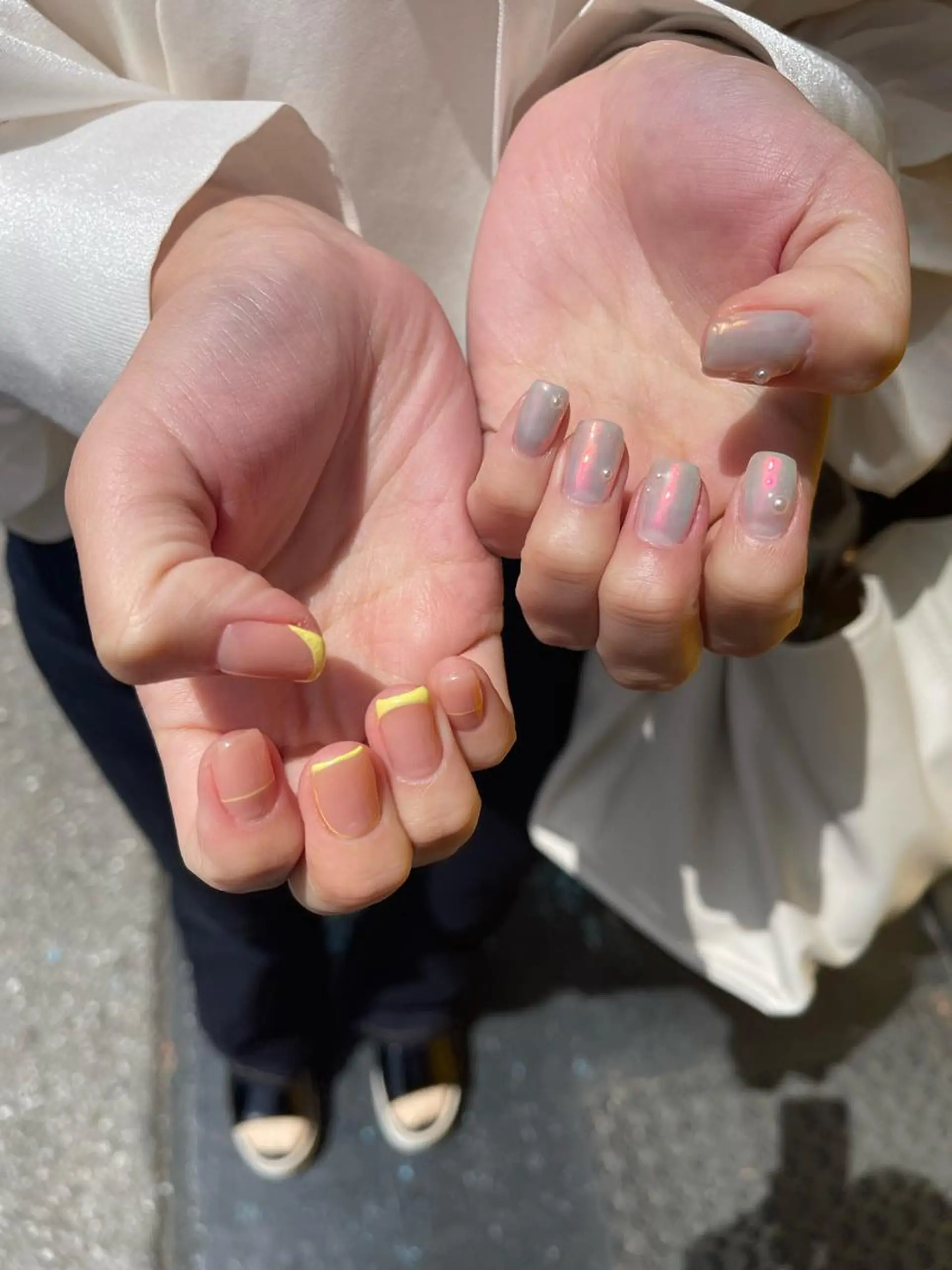 ネイル ニュアンスネイル オフィスネイル ショートネイル シンプルネイル 春ネイル leaaloha byBROWN HAIR所属・レアアロハ宇都宮 /ネイル.メンズ脱毛のネイルデザイン