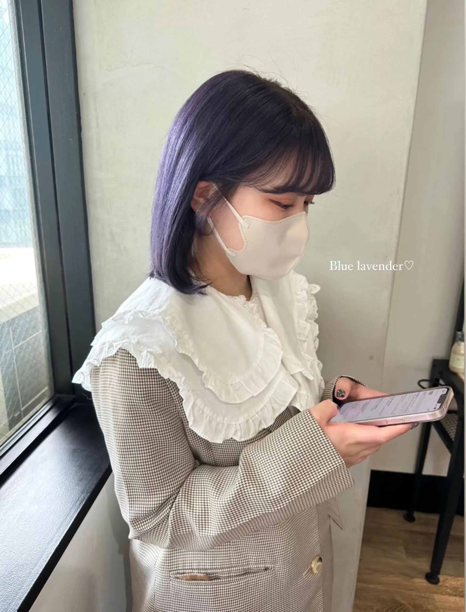 ミディアム カラー パーマ ヘアアレンジ キッズ ネイル マツエク・マツパ アイブロウ ブルー ヘアカラー トリートメント himawari♡ 柔らかいカラーのヘアスタイル