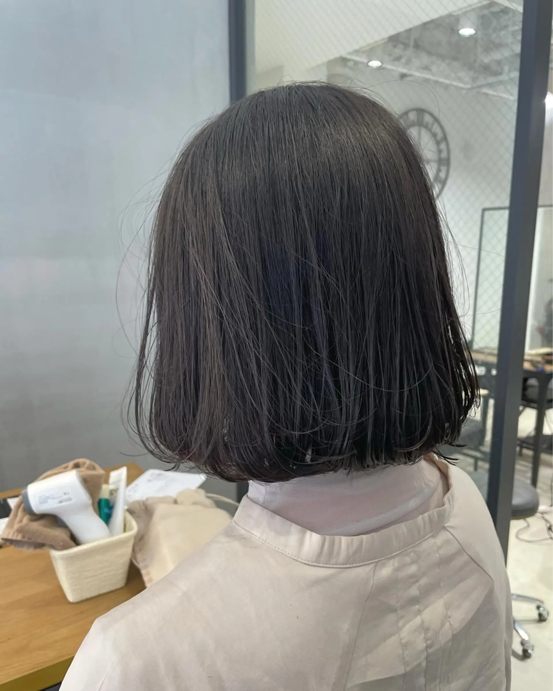 ミディアム 暖色カラー🍊 ボブ🌿顔周りcutのヘアスタイル