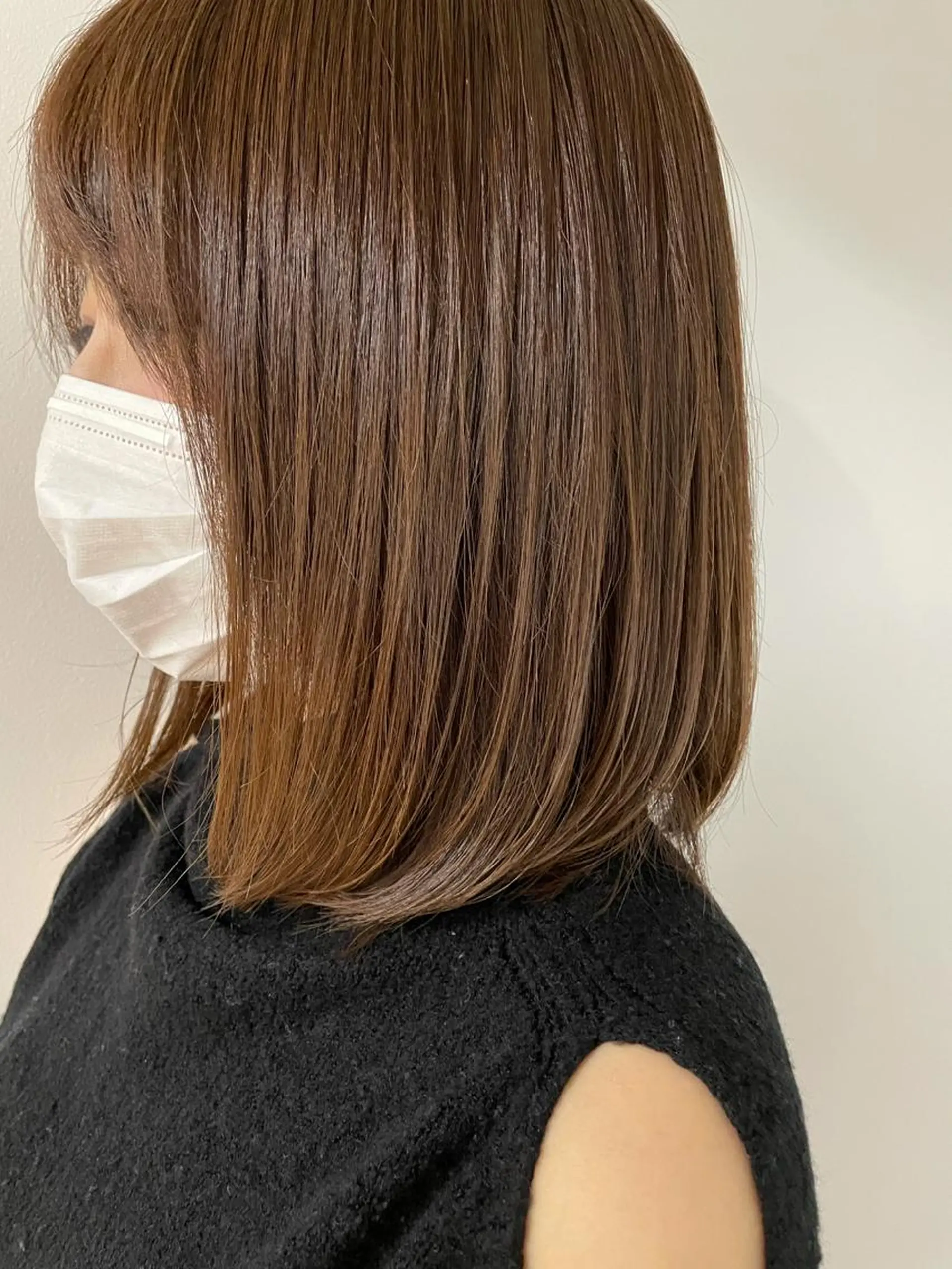ミディアム カラー 新宿/韓国レイヤー/ 髪質改善/佐藤航のヘアスタイル