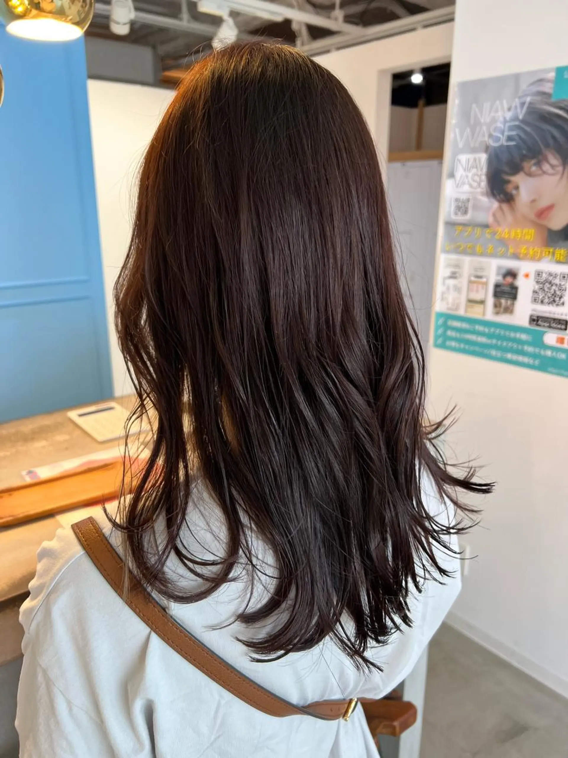 セミロング カラー ブラウンカラー ココアブラウン AVANCE.西宮北口所属・白髪ぼかし/髪質改善 梅原響輝のヘアスタイル