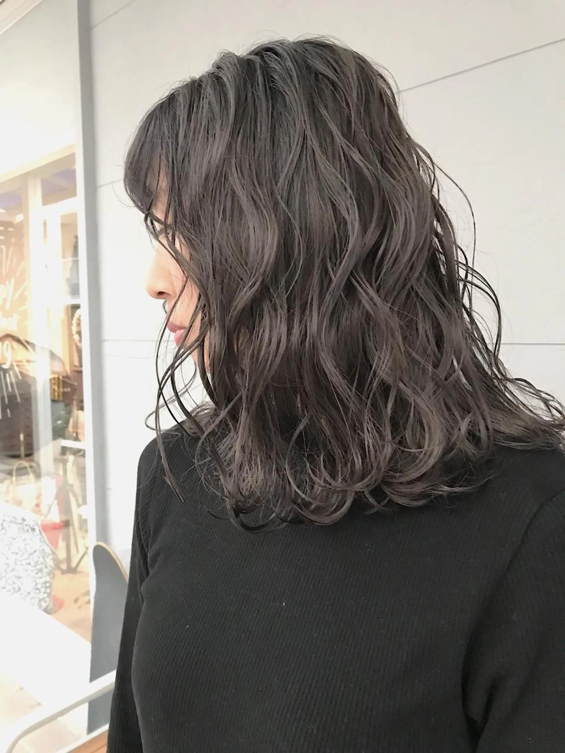 セミロング カラー グレージュ ヘアカラー トリートメント lani 天神大名/ブリーチのヘアスタイル