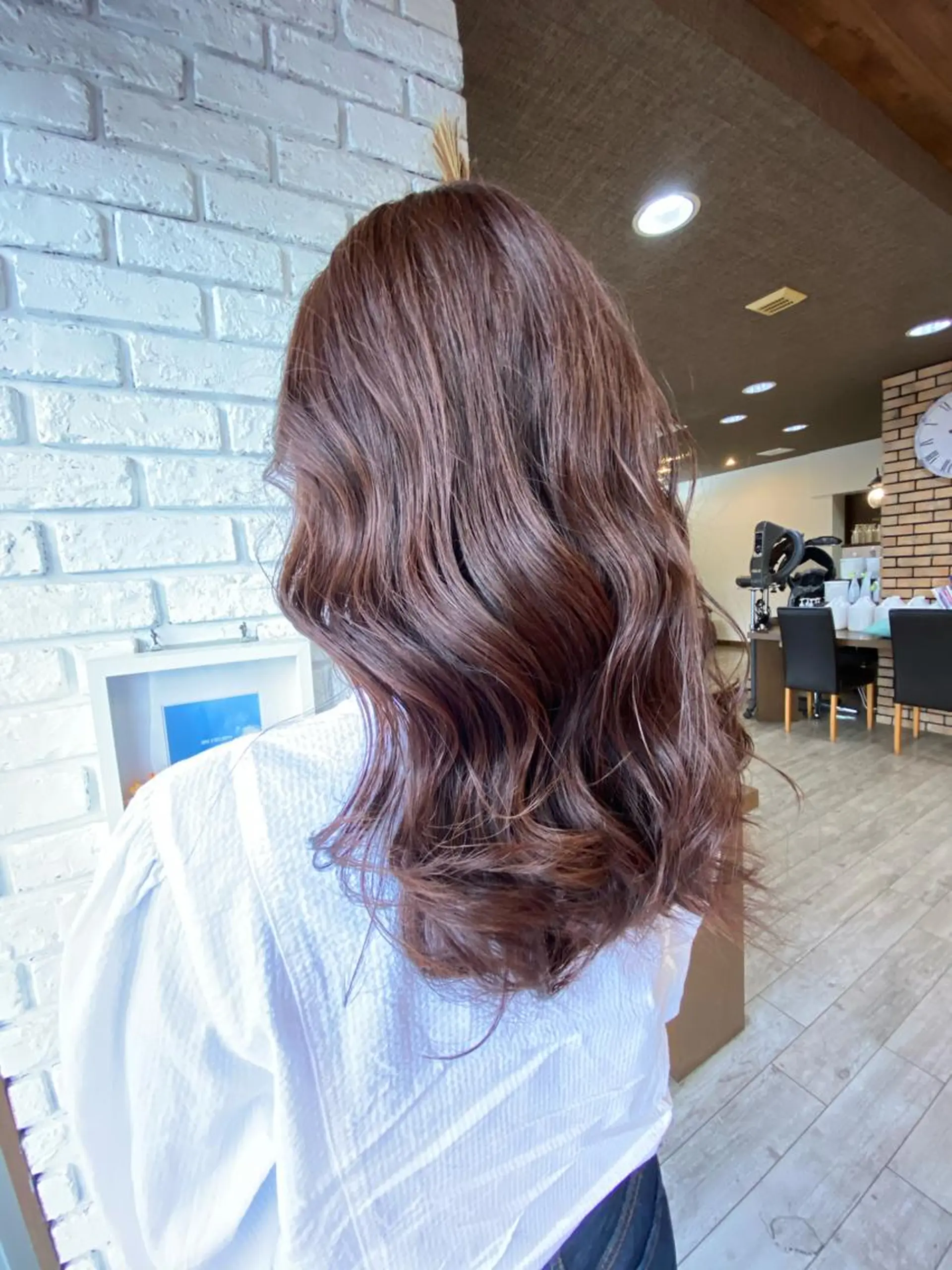 ロング カラー ブラウンカラー ヘアカラー トリートメント 日比 貴大/ minim hairのヘアスタイル