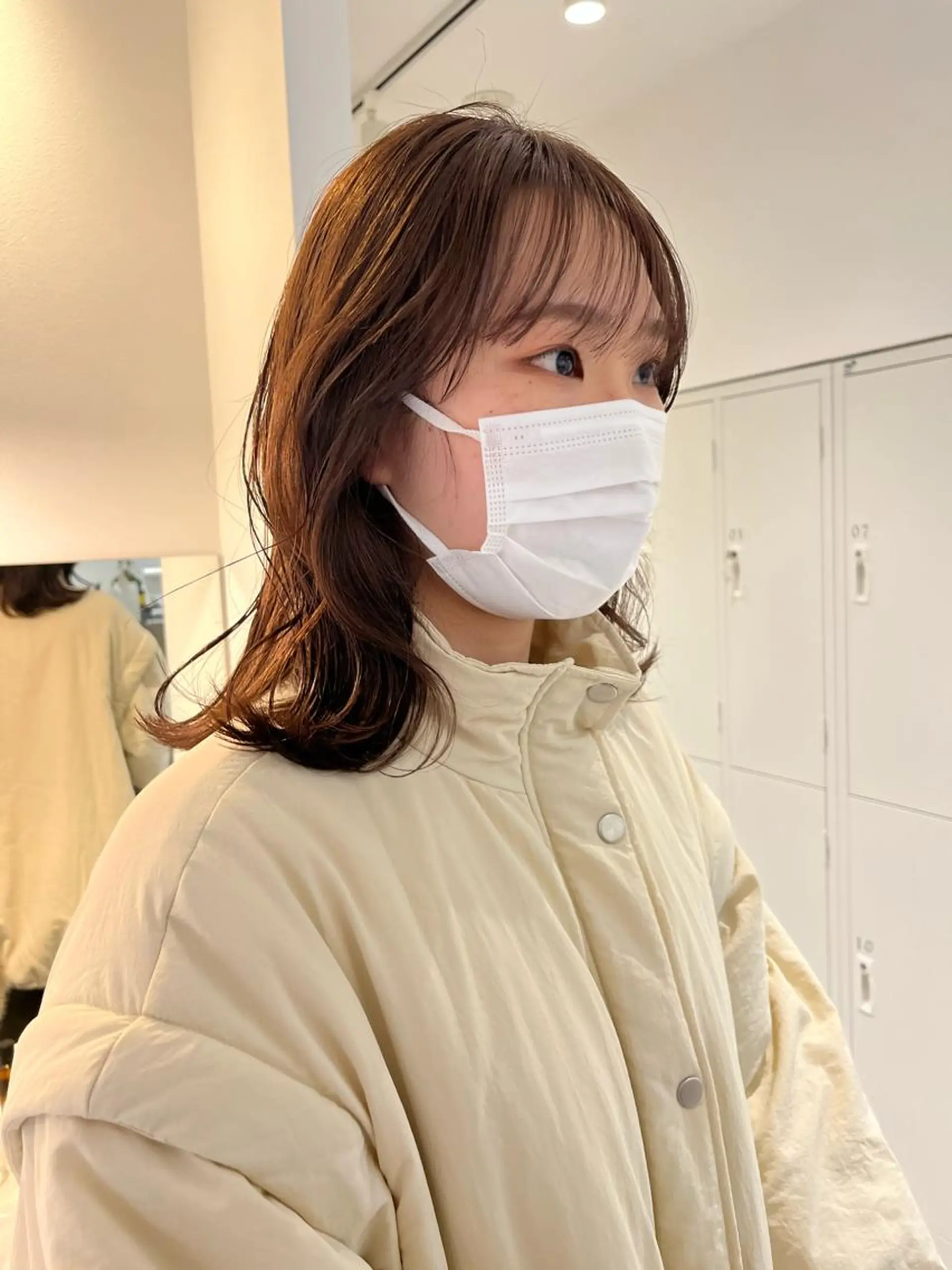 ミディアム カラー ベージュカラー 韓国風ヘア カット ヘアカラー トリートメント SOYON 🤍CHIZU🤍.のヘアスタイル