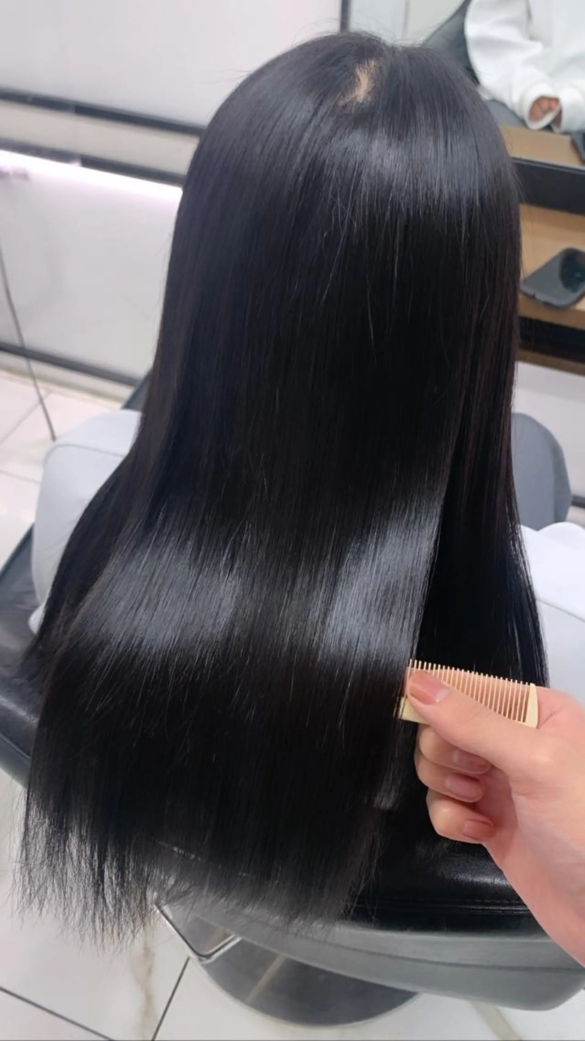 セミロング カット 縮毛矯正 ✨美髪矯正/韓国 レイヤー/源✨のヘアスタイル