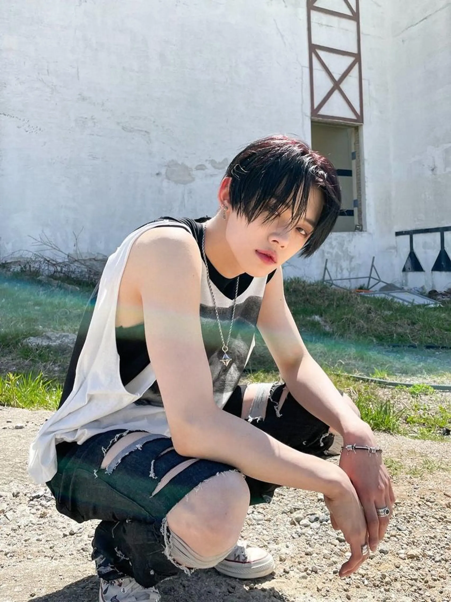 メンズ センターパート RIN／韓国ヘア レイヤーカットのヘアスタイル