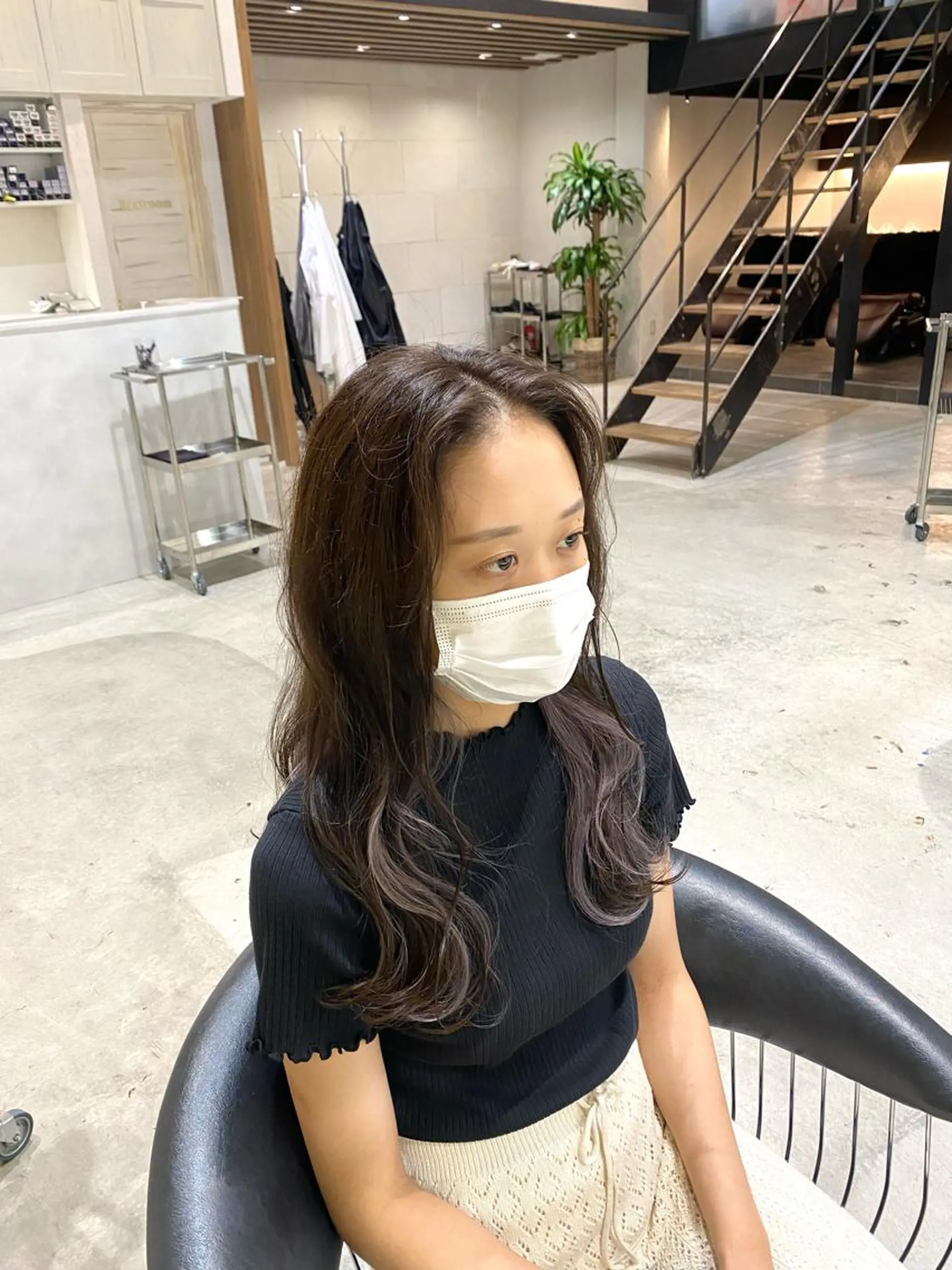 セミロング カラー DEAN所属・KEIGO/パーマ ハイトーン/DEANのヘアスタイル