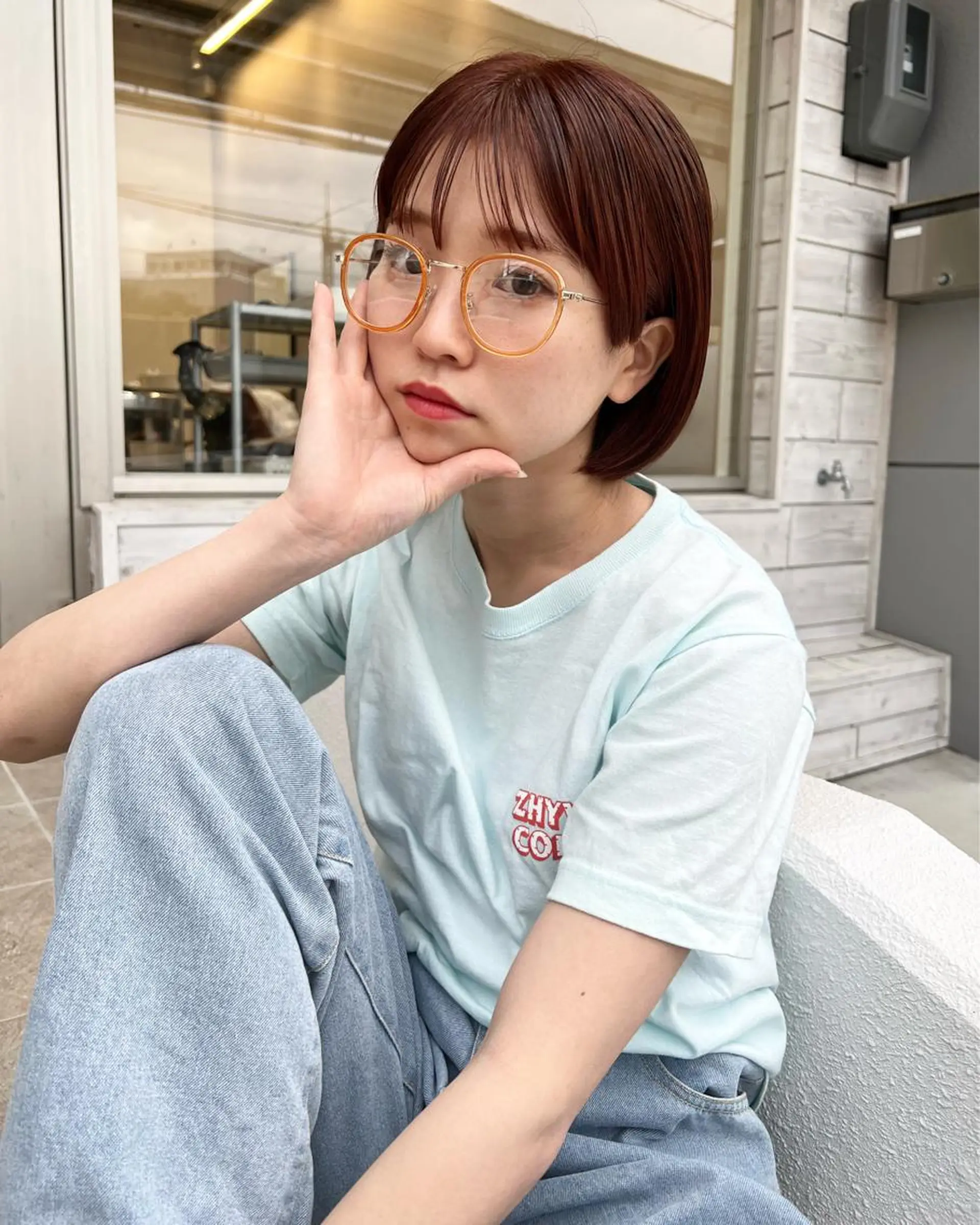 ショート ボブ テトネ タカシのヘアスタイル