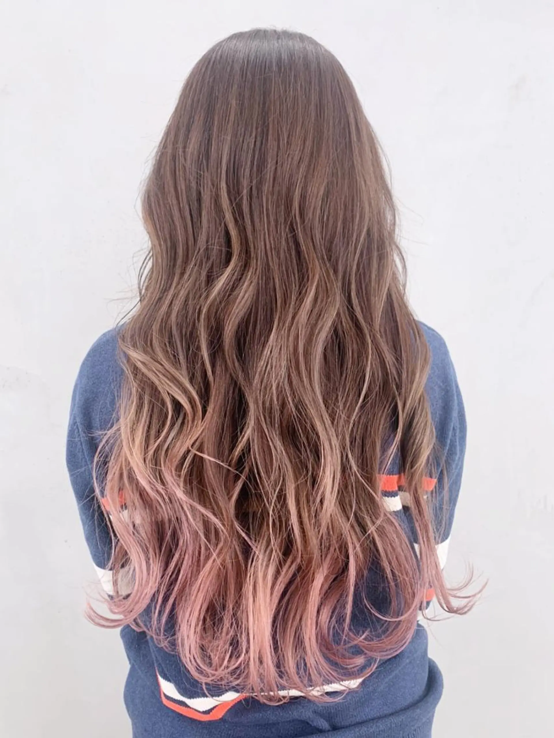 セミロング カラー パーマ ヘアアレンジ グラデーションカラー ピンクカラー ITbyALBUM 中野店のヘアスタイル