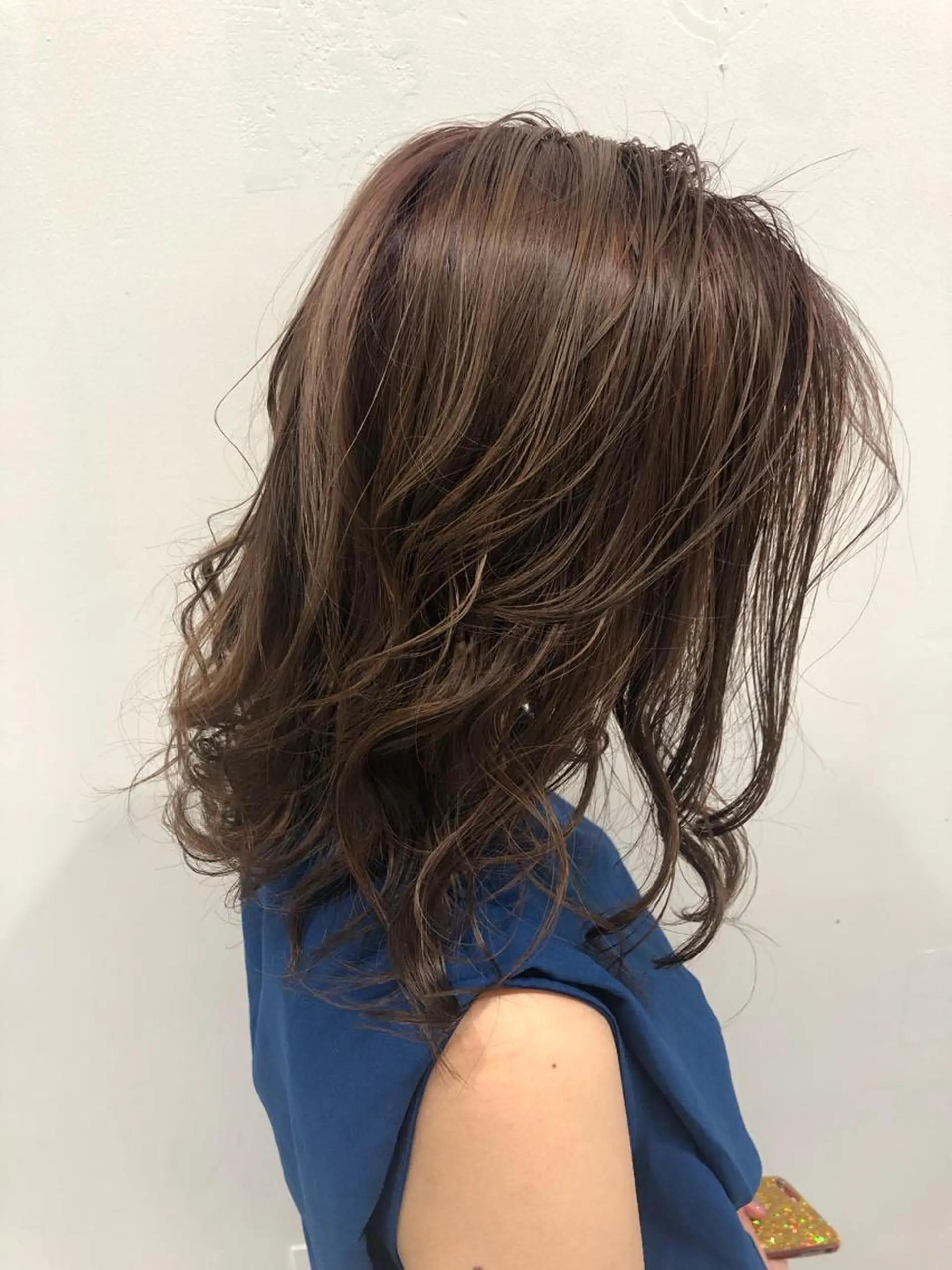 セミロング カラー ベージュカラー ブリーチ 似合わせ専門美容師 なかじまのヘアスタイル