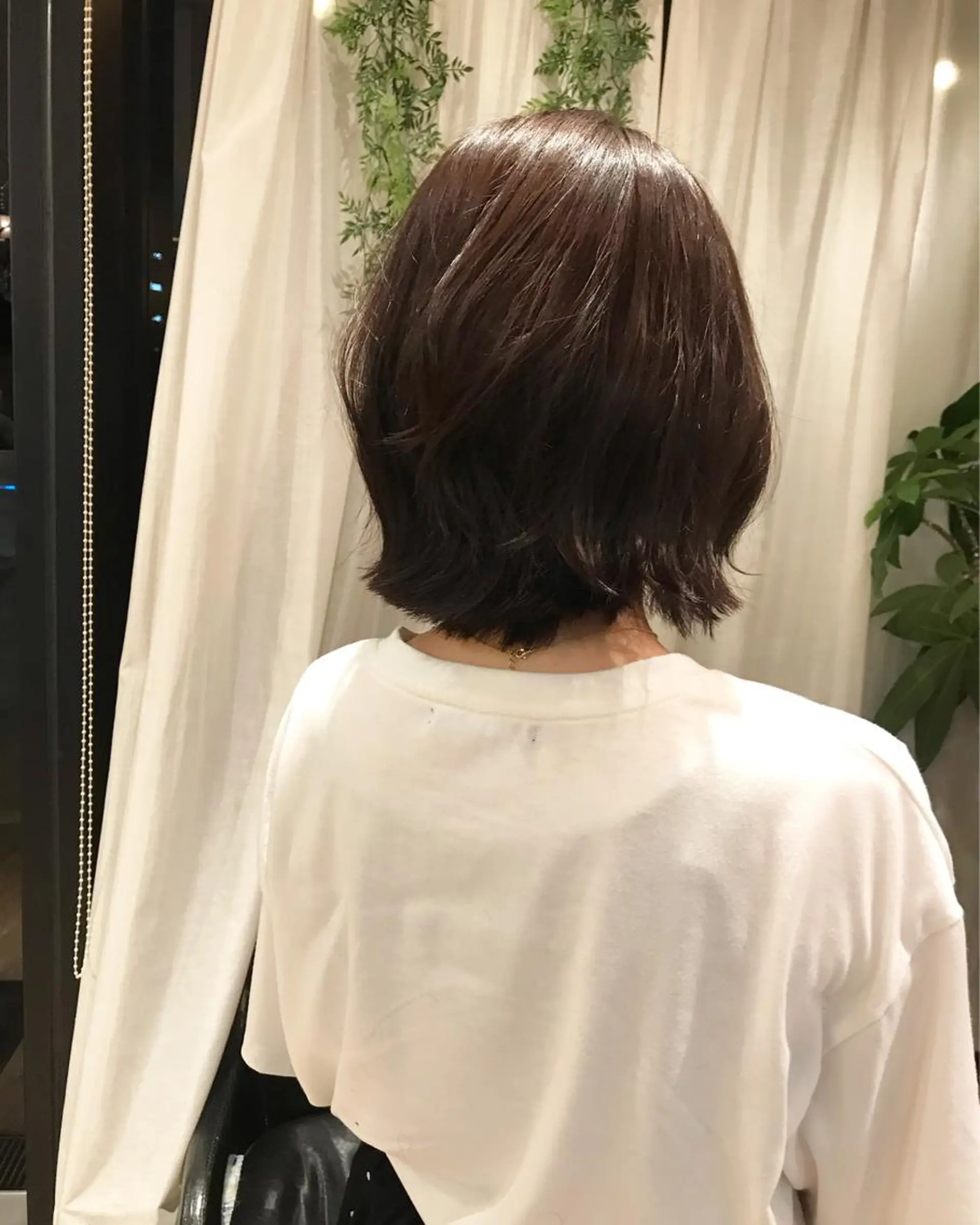 ミディアム 切りっぱなしボブ ボブ 松村　由莉香/ カラー/髪質改善のヘアスタイル