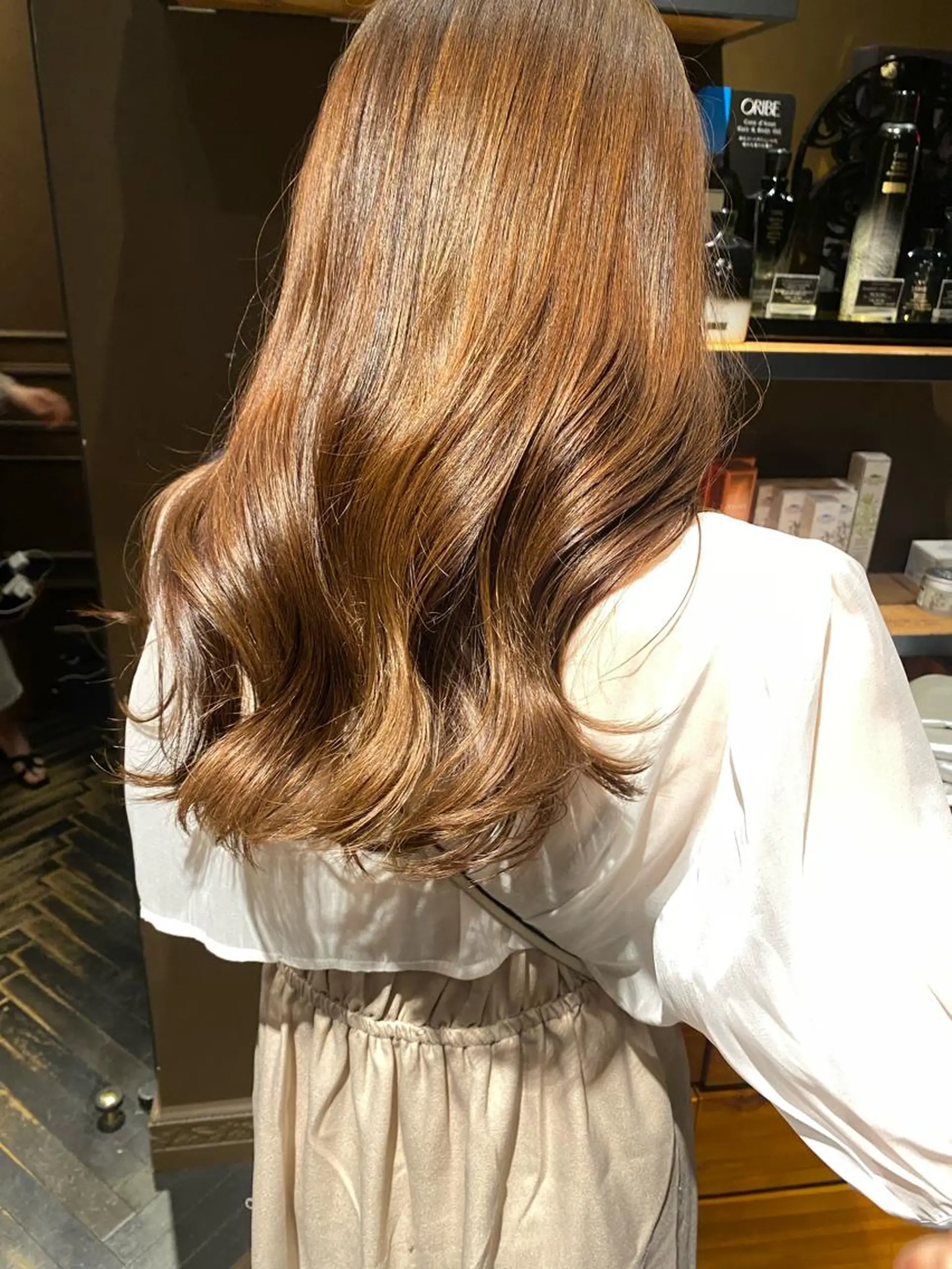 ロング カラー ブリーチ ブリーチなしカラー 銀座/MINX 宇都 愛梨/デザインカットのヘアスタイル