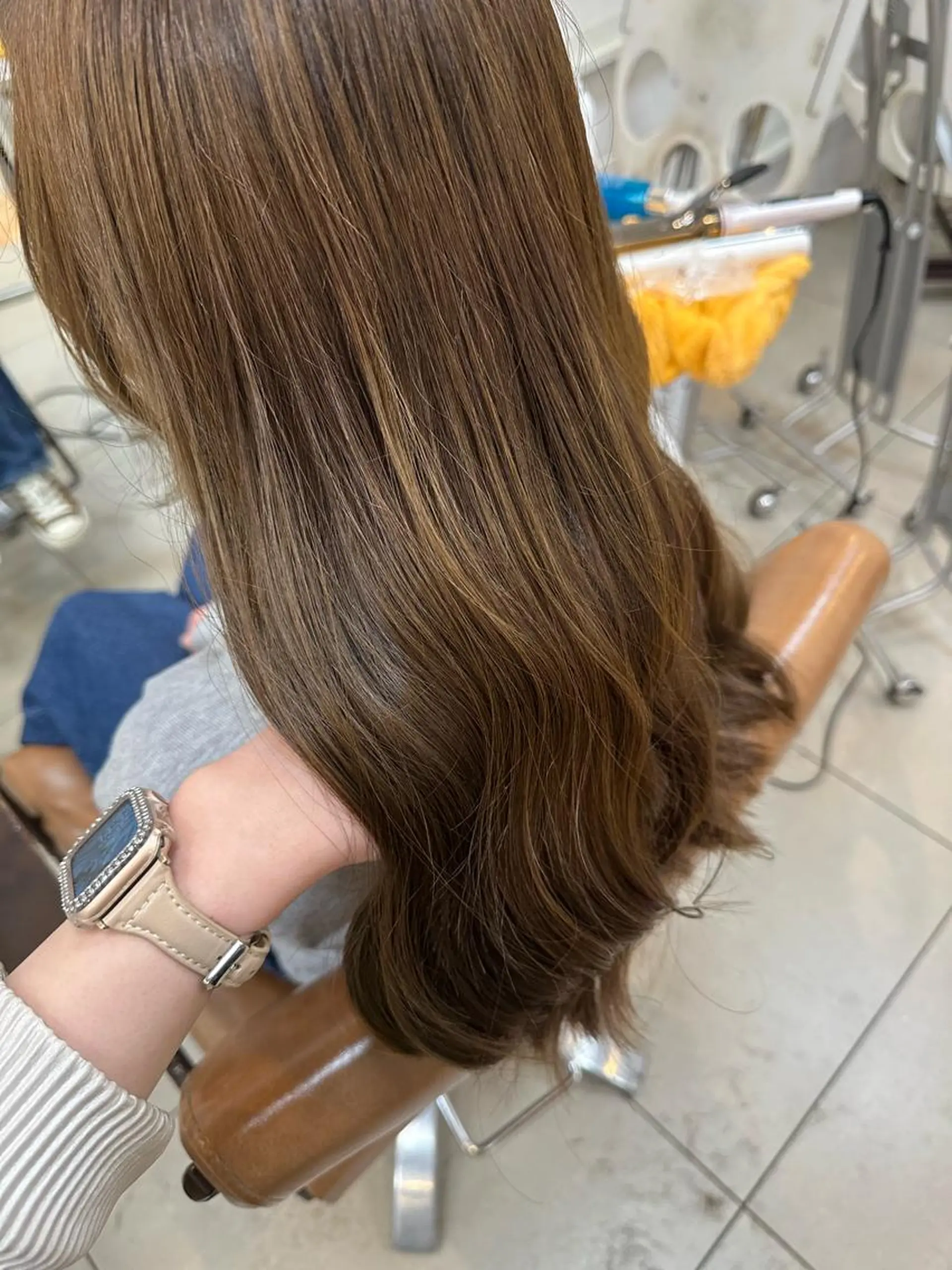 ロング カラー パーマ ヘアアレンジ ベージュカラー ヘアカラー Cloe 梅田所属・🌼北口 絢🌼のヘアスタイル