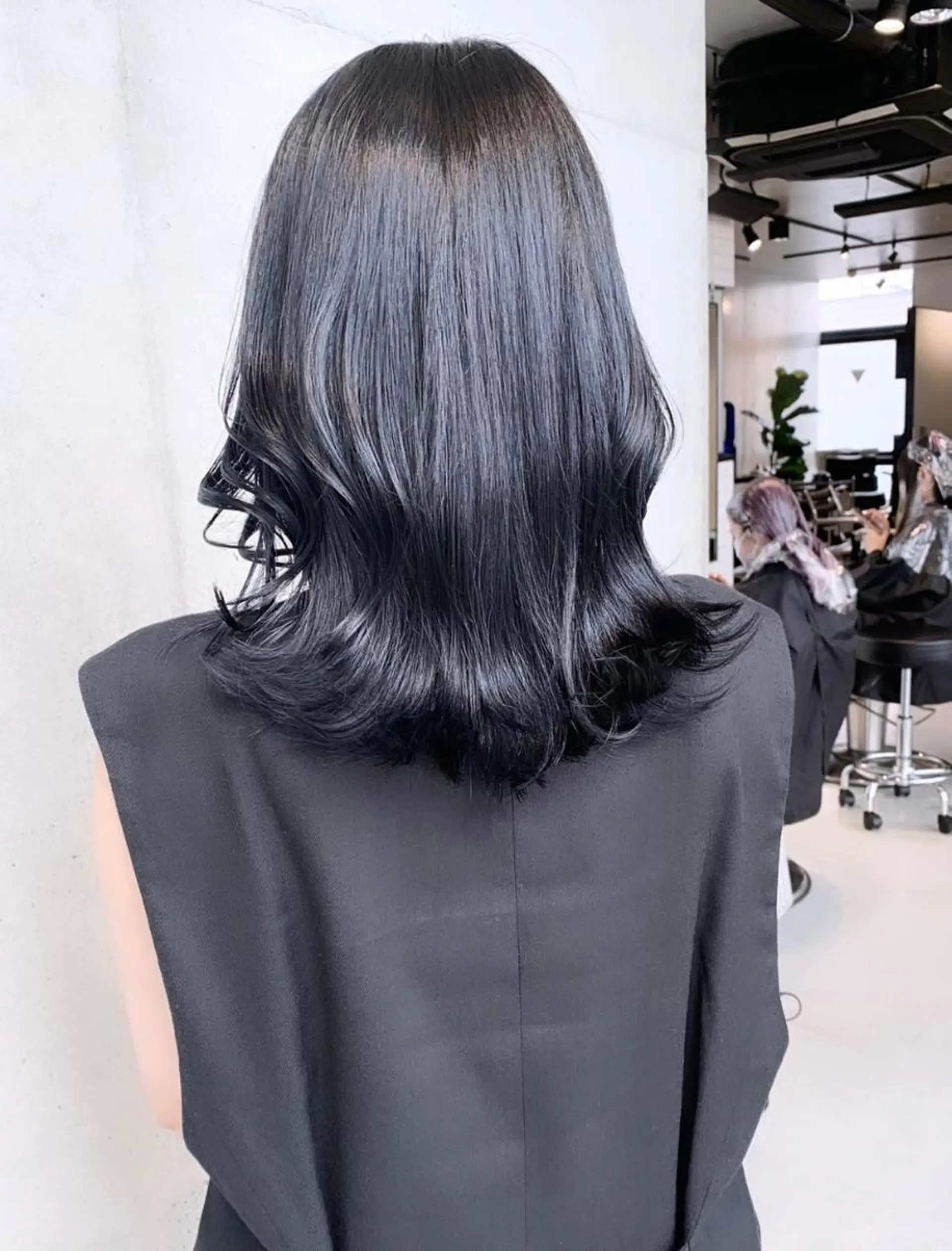 ロング カラー カット ヘアカラー トリートメント ヘッドスパ ヘアセット 透明感/オリーブ/ グレージュ/YUKAのヘアスタイル