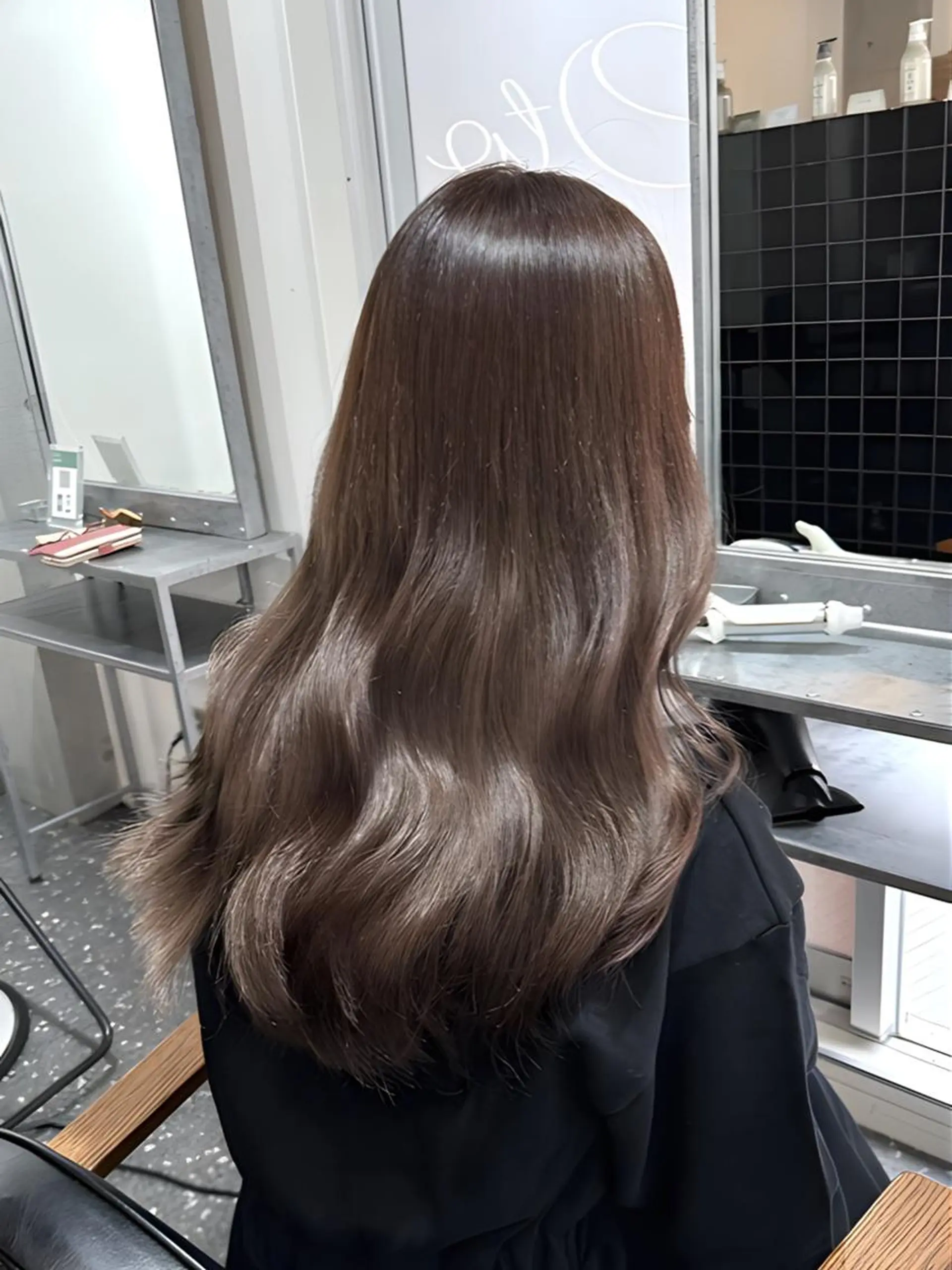 ロング カット ヘアカラー トリートメント 韓国レイヤーカット要 暗透カラー📓吉祥寺のヘアスタイル