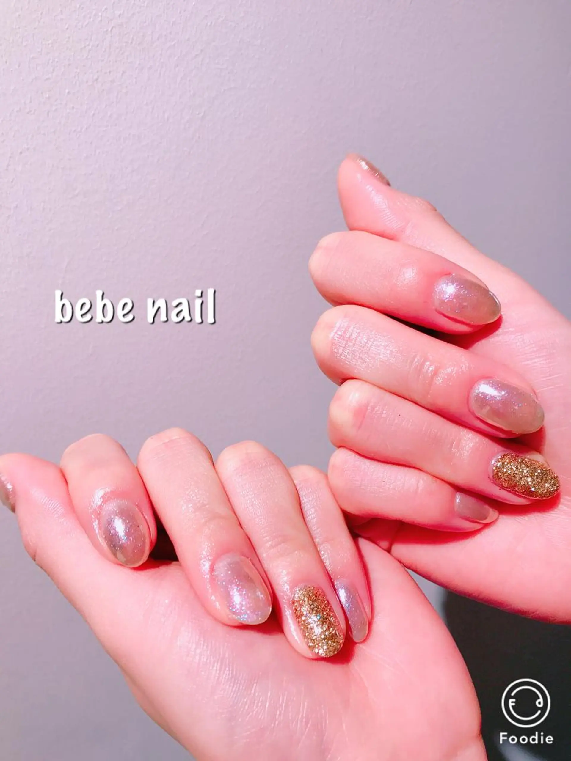 ネイル ジェルネイル ラメ(グリッター) ミラーネイル パラジェル Ann. nail.tokyo所属・Ann nailのネイルデザイン