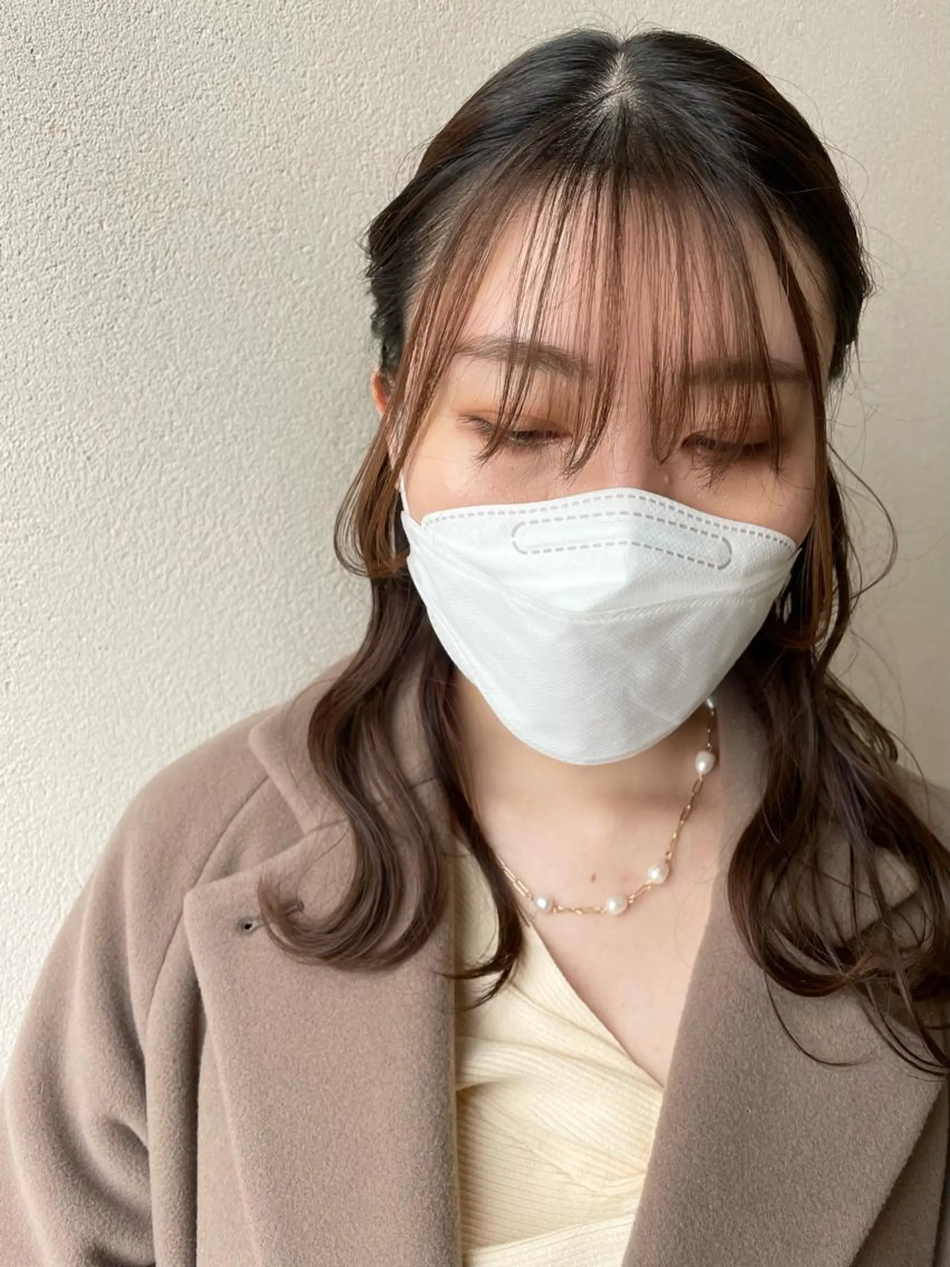 ロング ヘアアレンジ ハーフアップ シースルーバング ヘアセット 沢田 瞳のヘアスタイル