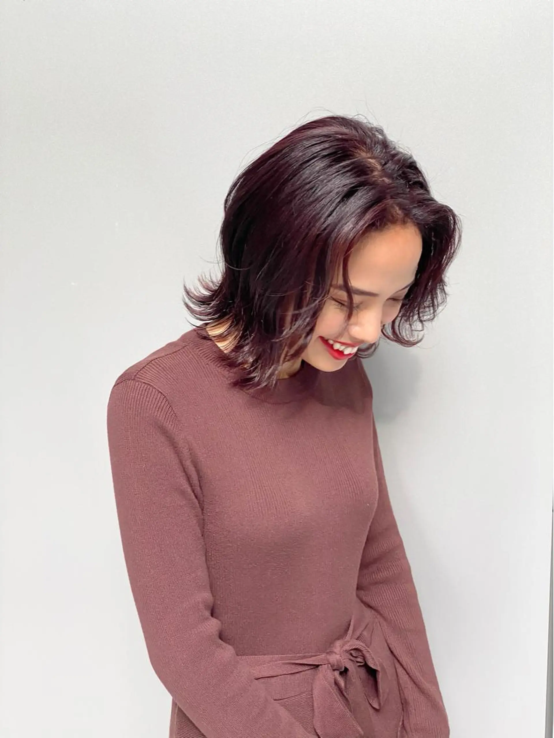 ミディアム カラー ヘアアレンジ 能登谷 きよのヘアスタイル