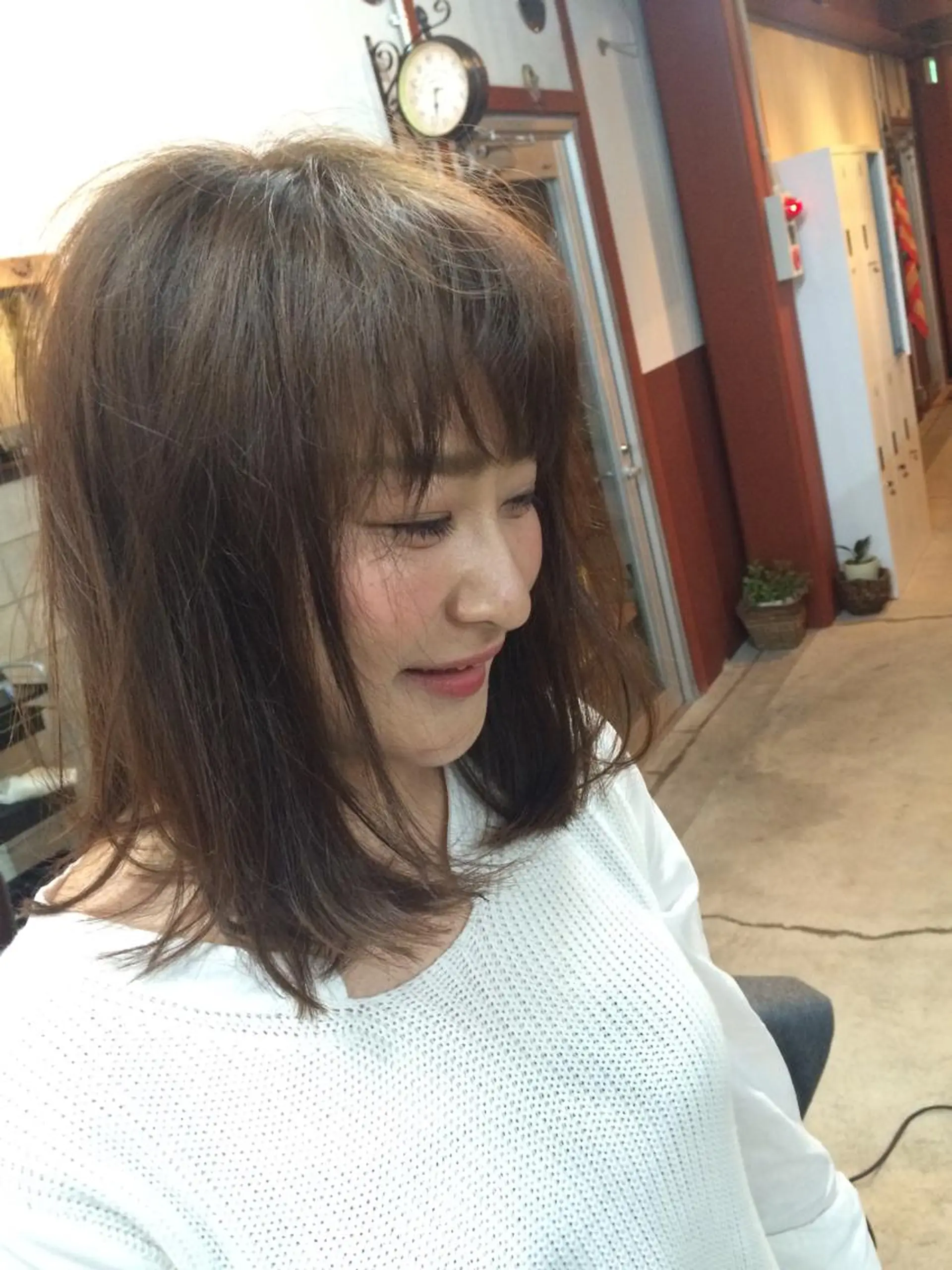 ミディアム アッシュ if所属・竹田 夏菜のヘアスタイル