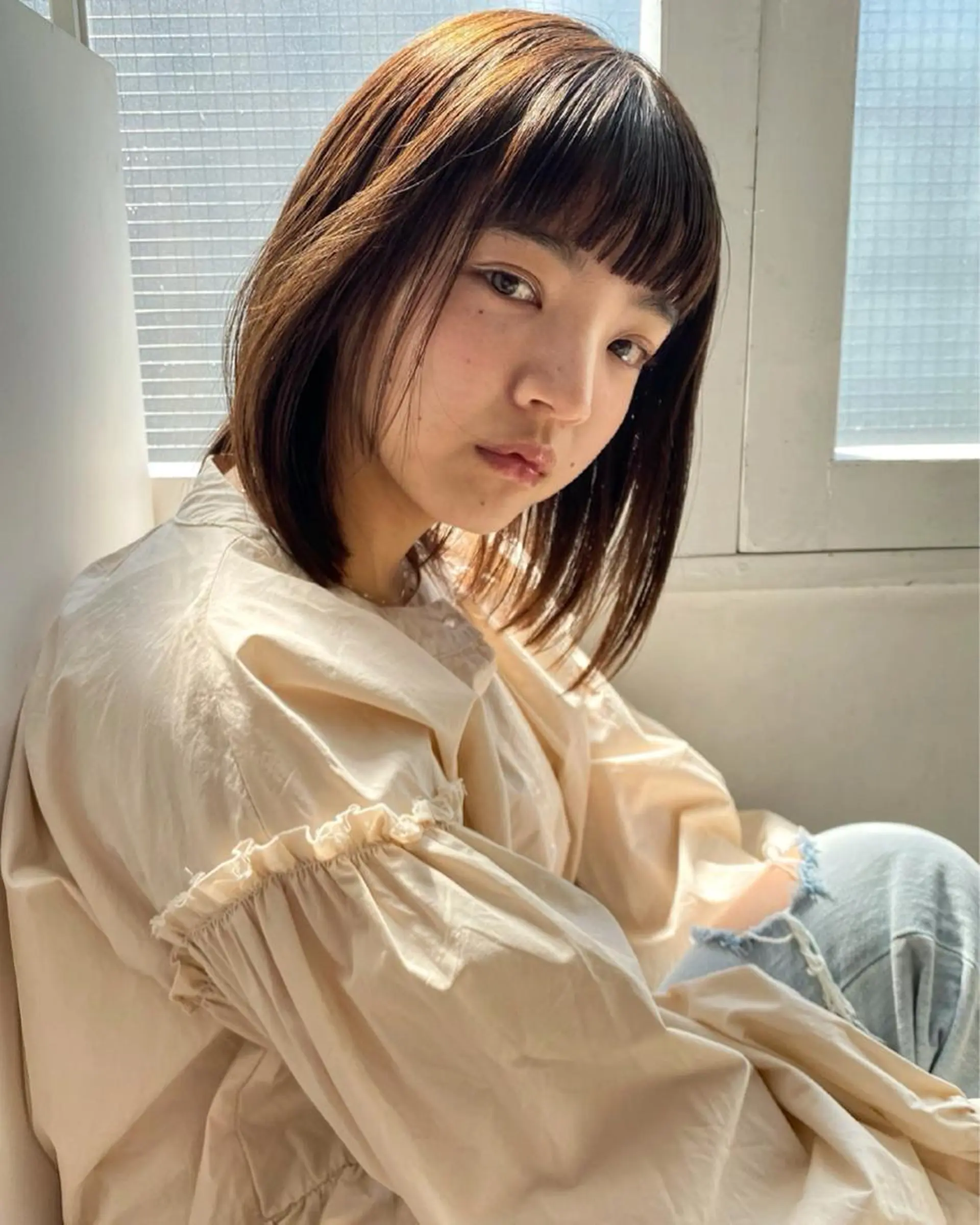 ショート ボブ 顔まわりレイヤー レイヤーカット レイヤー/髪質改善 渡邉【日吉美容室】のヘアスタイル