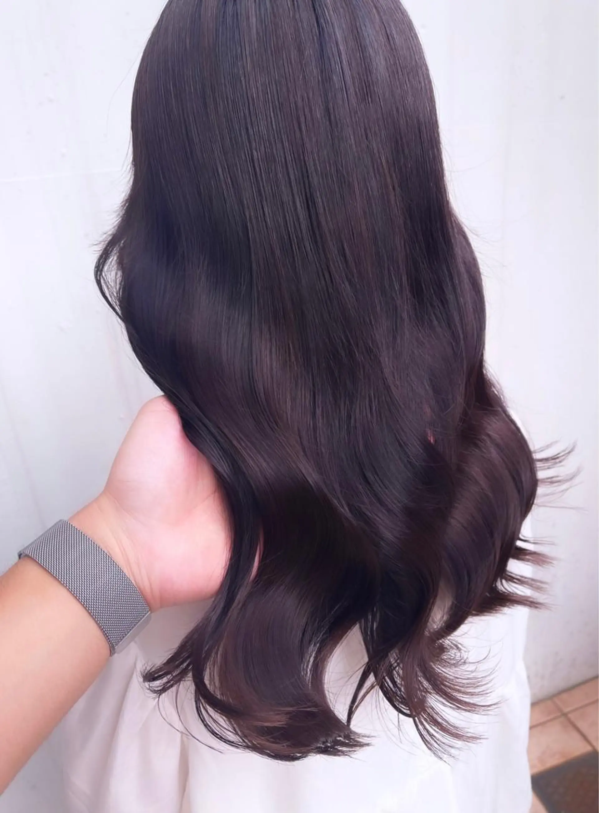 ロング カラー ブラウンカラー オレンジ パープルカラー パープルブラウン 泉 堅也のヘアスタイル