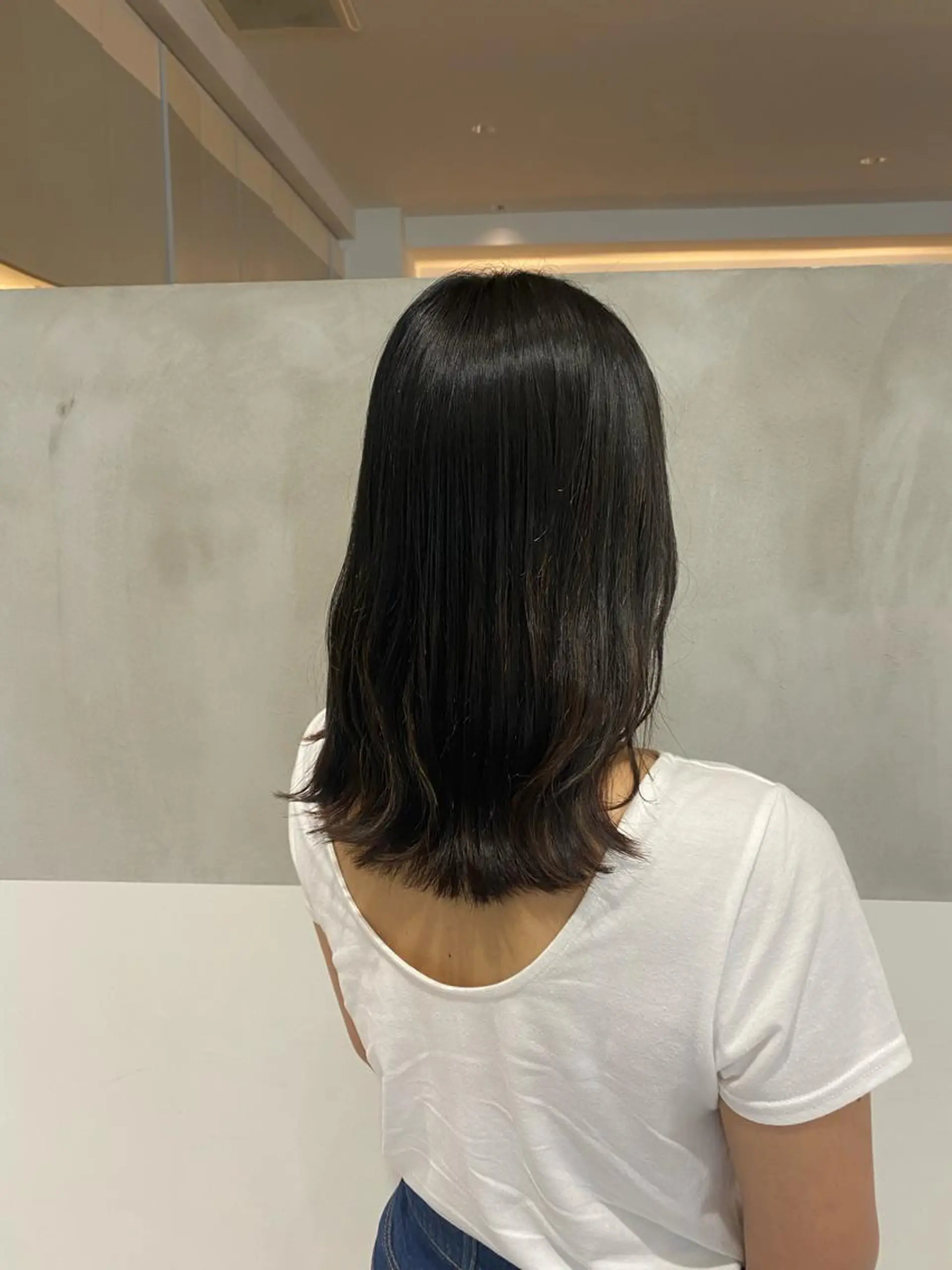 セミロング カラー カット ヘアカラー トリートメント ヘアセット ナチュラル/韓国💎 haruka 💎のヘアスタイル