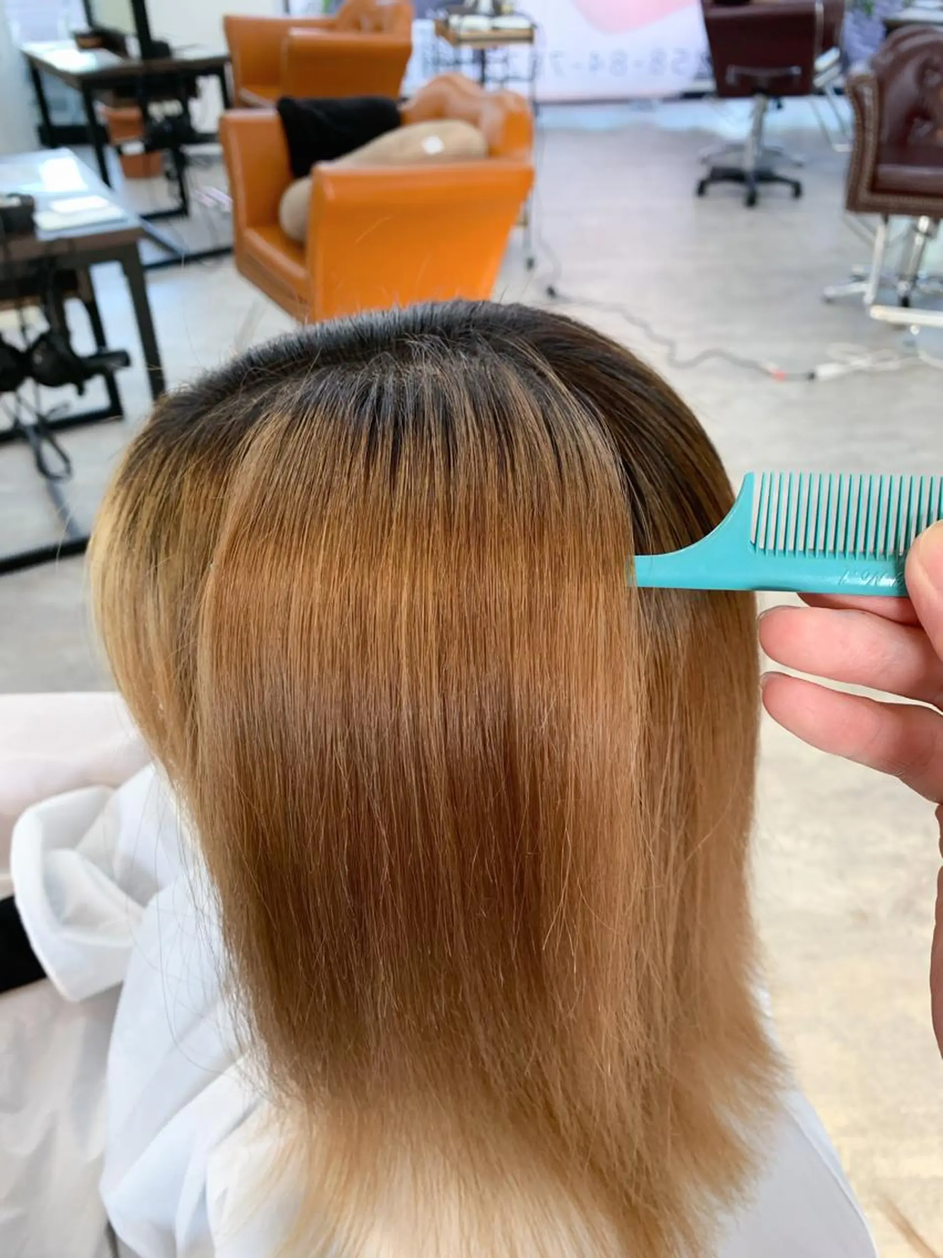 ミディアム カット 縮毛矯正 トリートメント 🥇近藤 恭輔🥇 Recharme新保のヘアスタイル